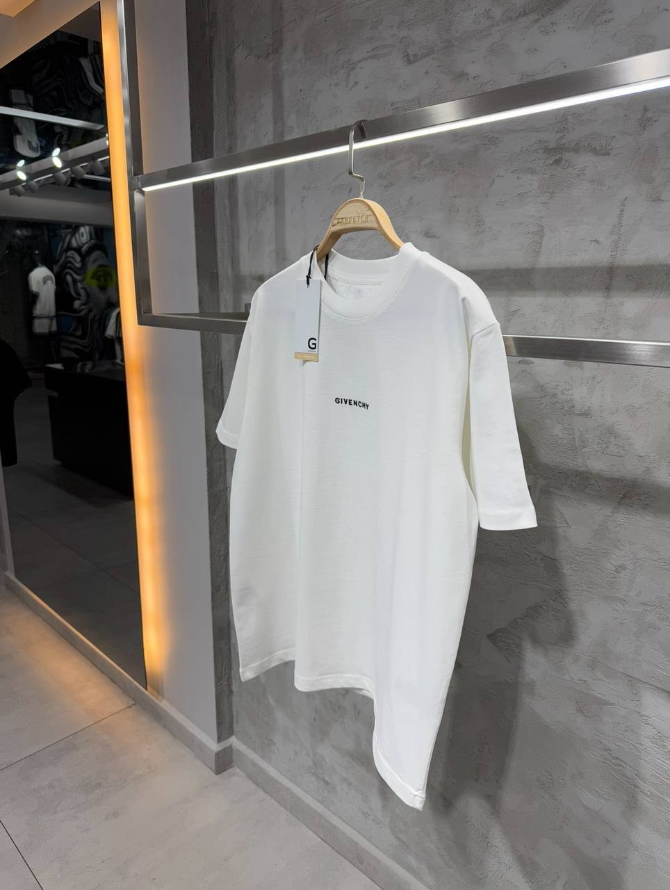 GY Luxury Special Print White/Blue T-Shirt - White