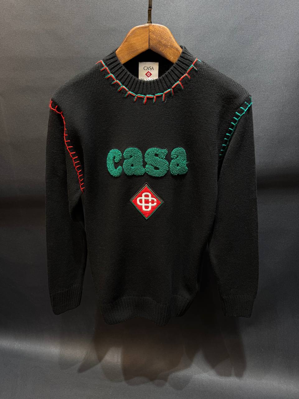 CB Luxury Punch Logo Printed Knitwear - Black