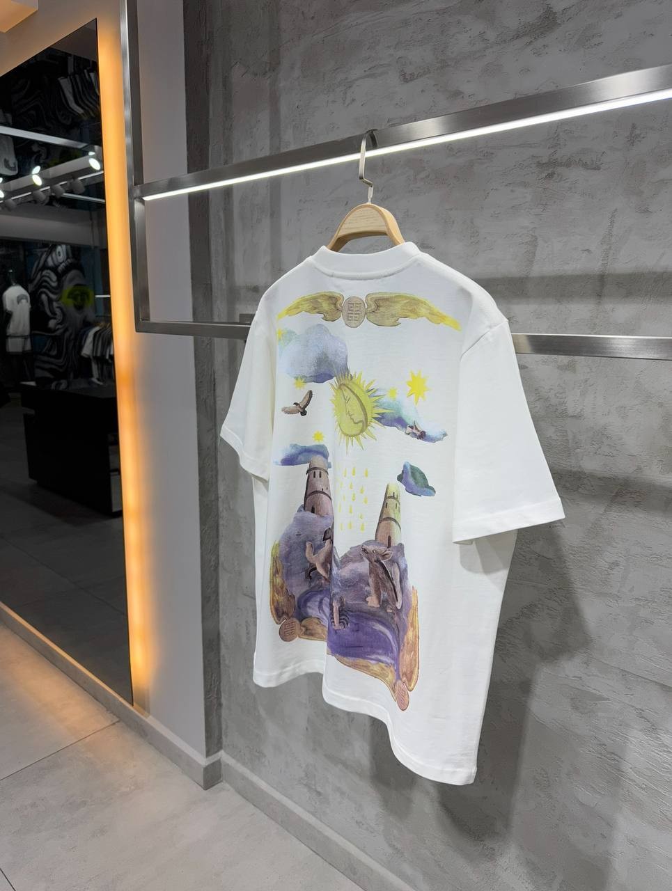 GY Luxury Special Print White/Blue T-Shirt