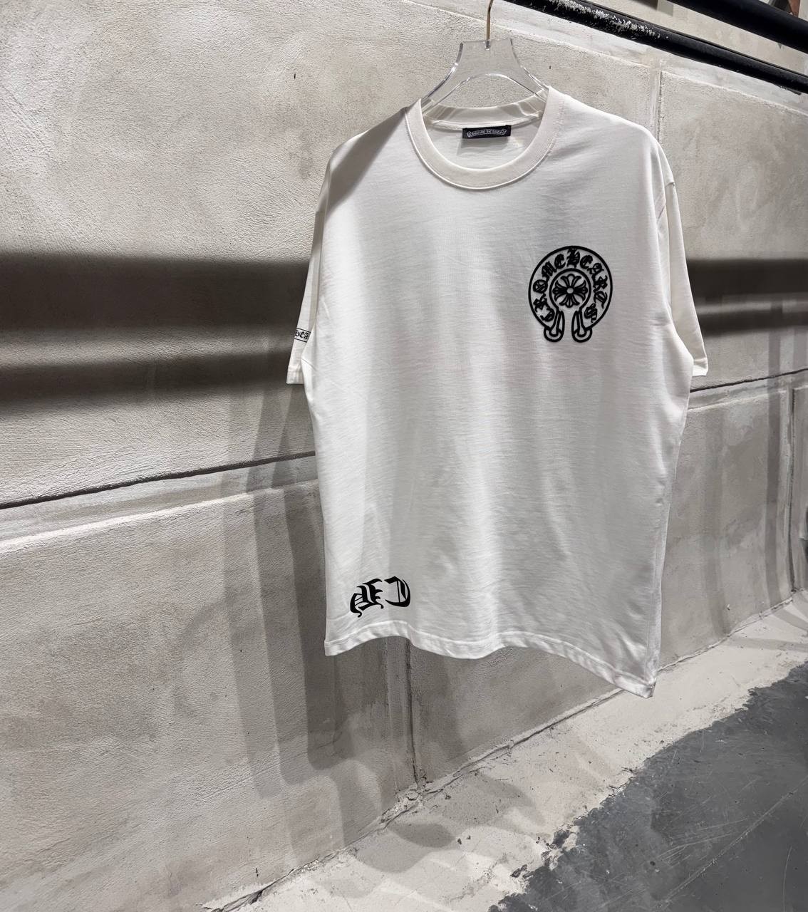 CH Luxury Colorful Printed Black & White T-shirt - White