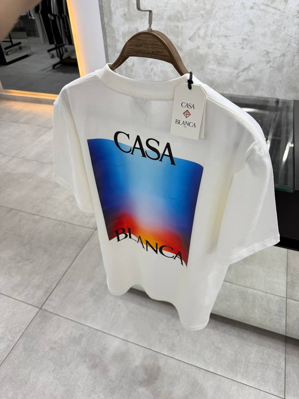 CB Luxury Color Print Black & White T-shirt - White