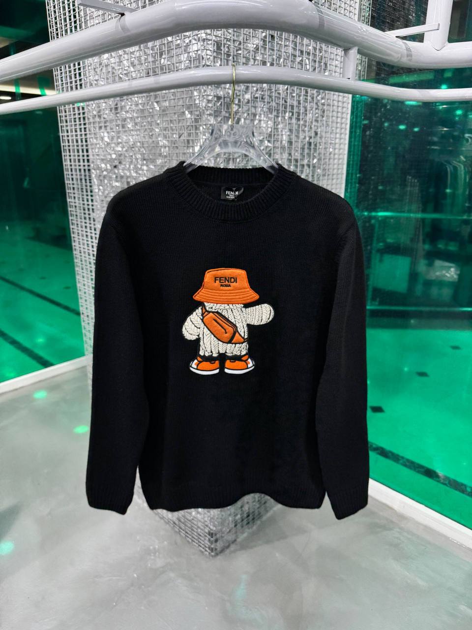 FF Luxury Embroidered Knitwear - Black