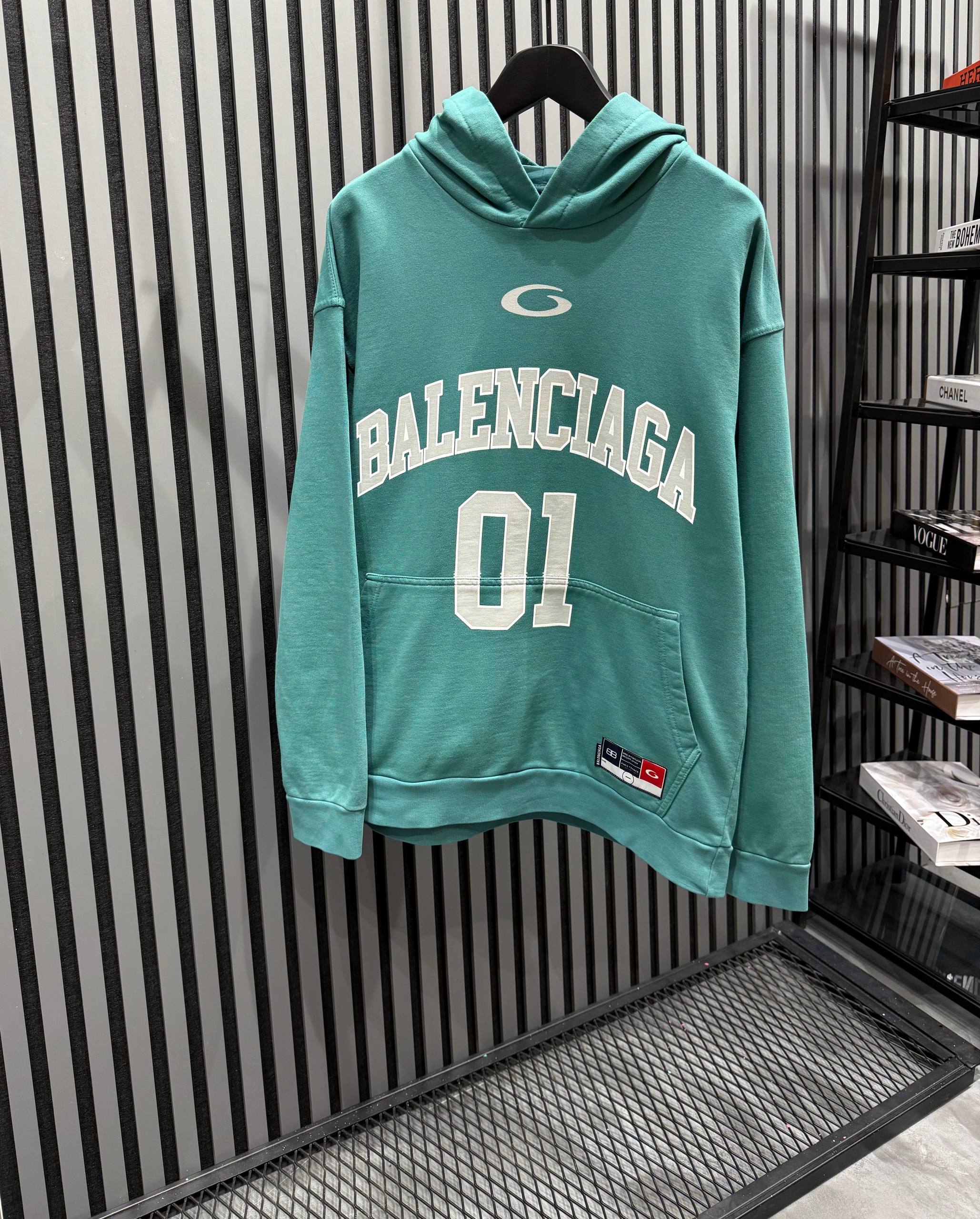 BB Luxury Logo Print Green/Dark Gray Hoodie - Green