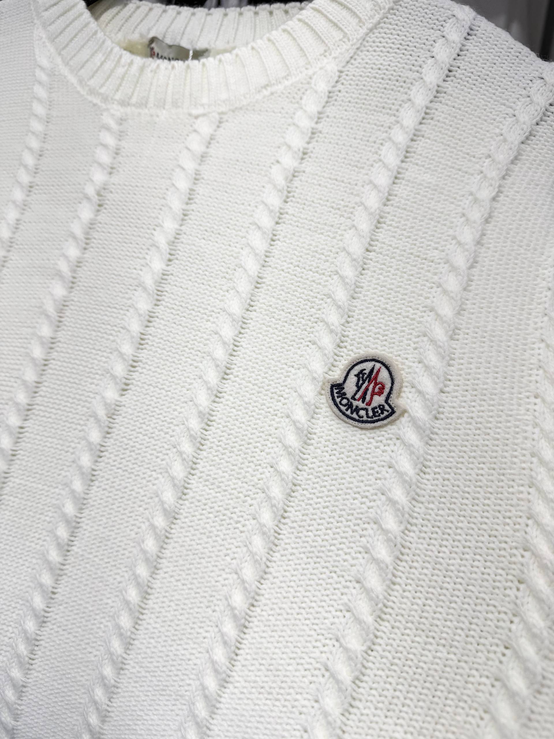 M Luxury Logo Detailed Black/White Knitwear