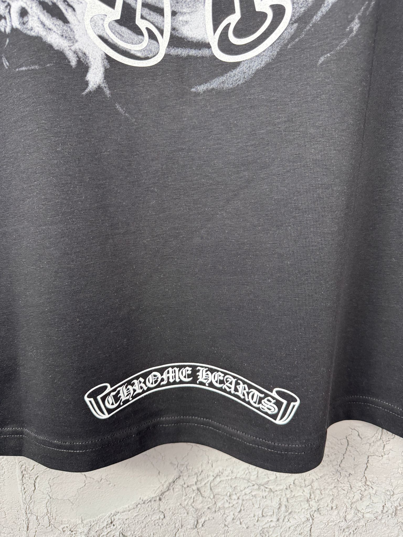 CH Luxury Logo Print Black & White & Navy & Orange T-shirt