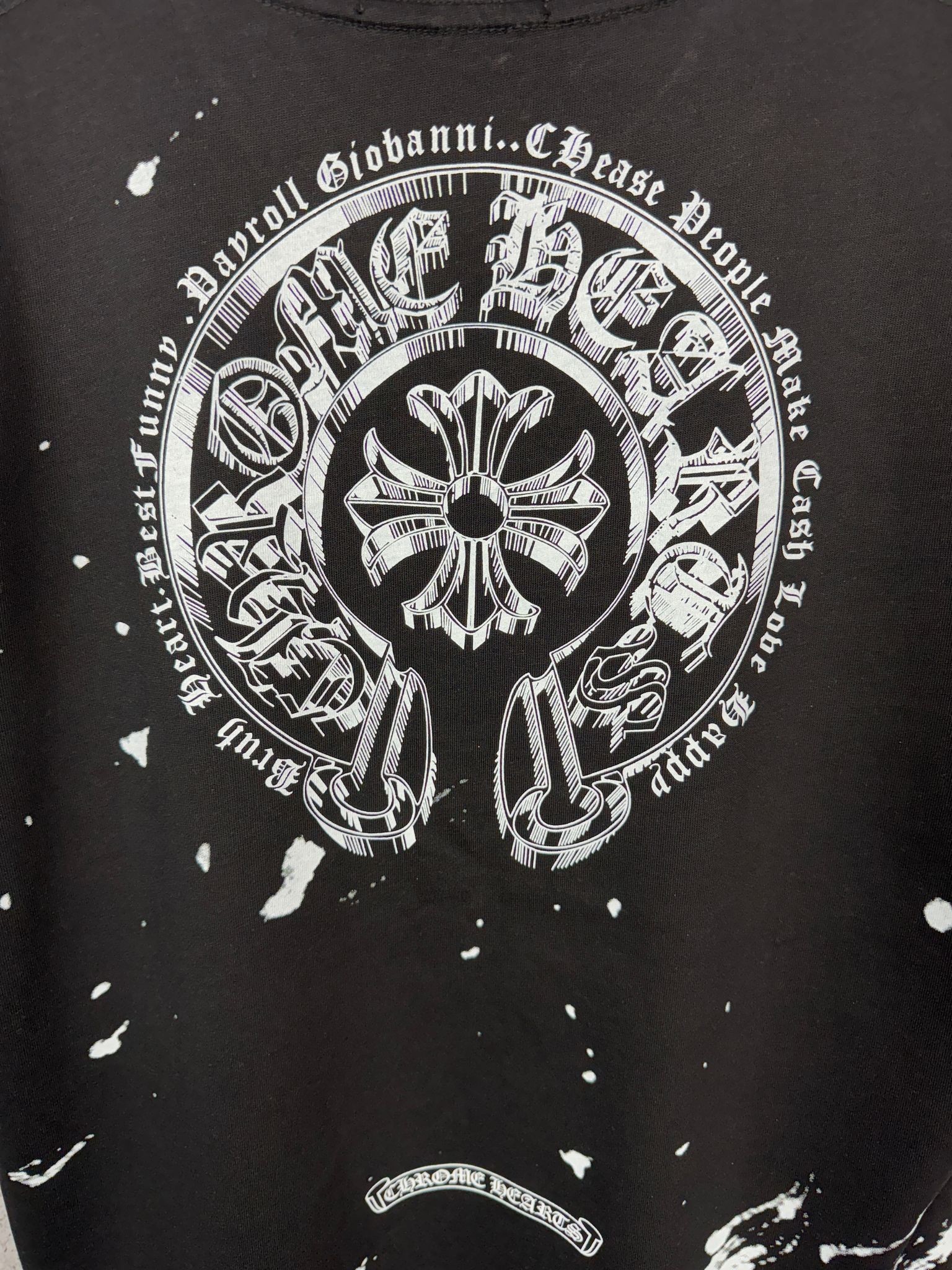 CH Luxury Logo Print Black & White T-shirt