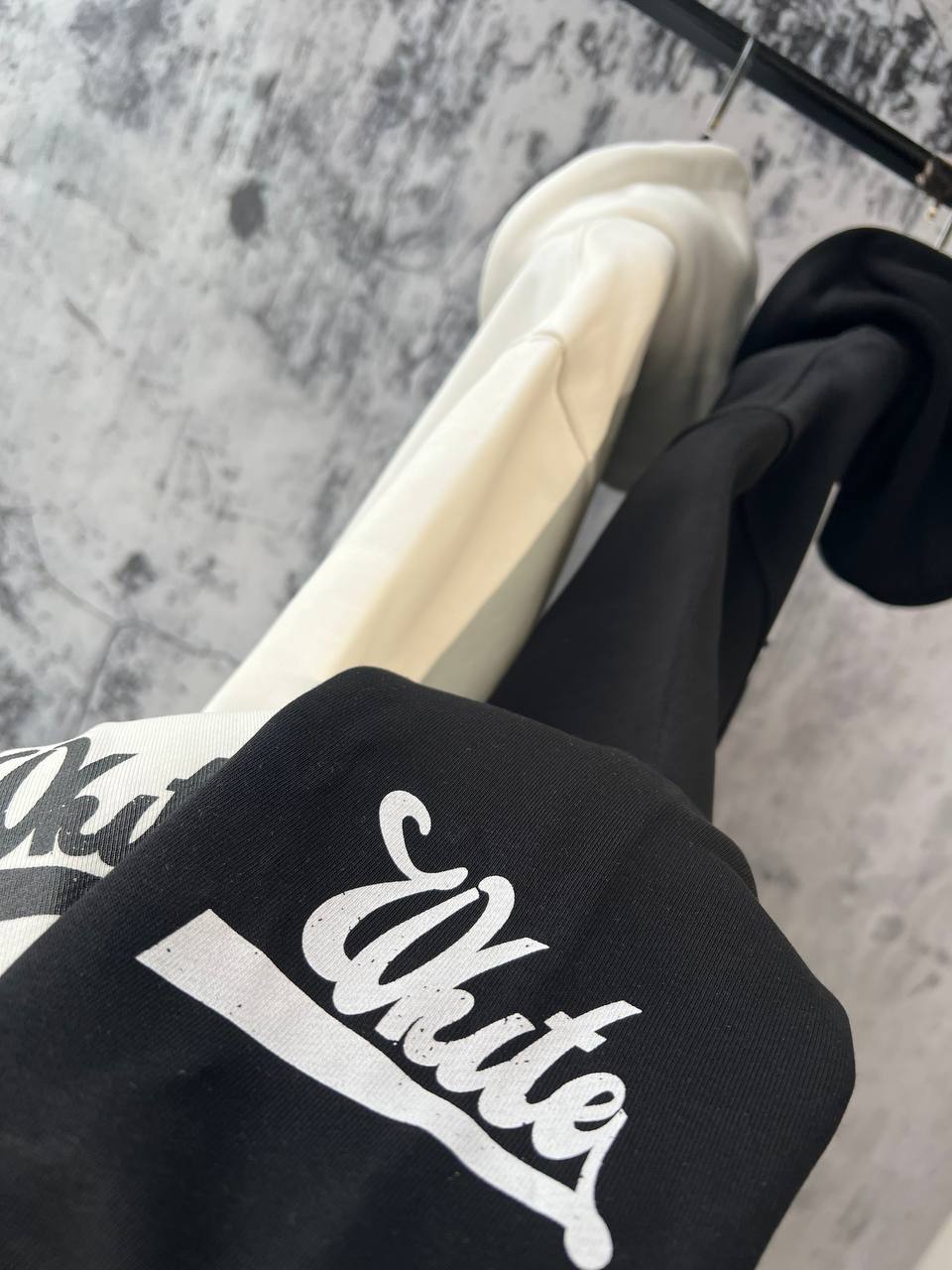 O-W Luxury Printed Black/White Hoodie
