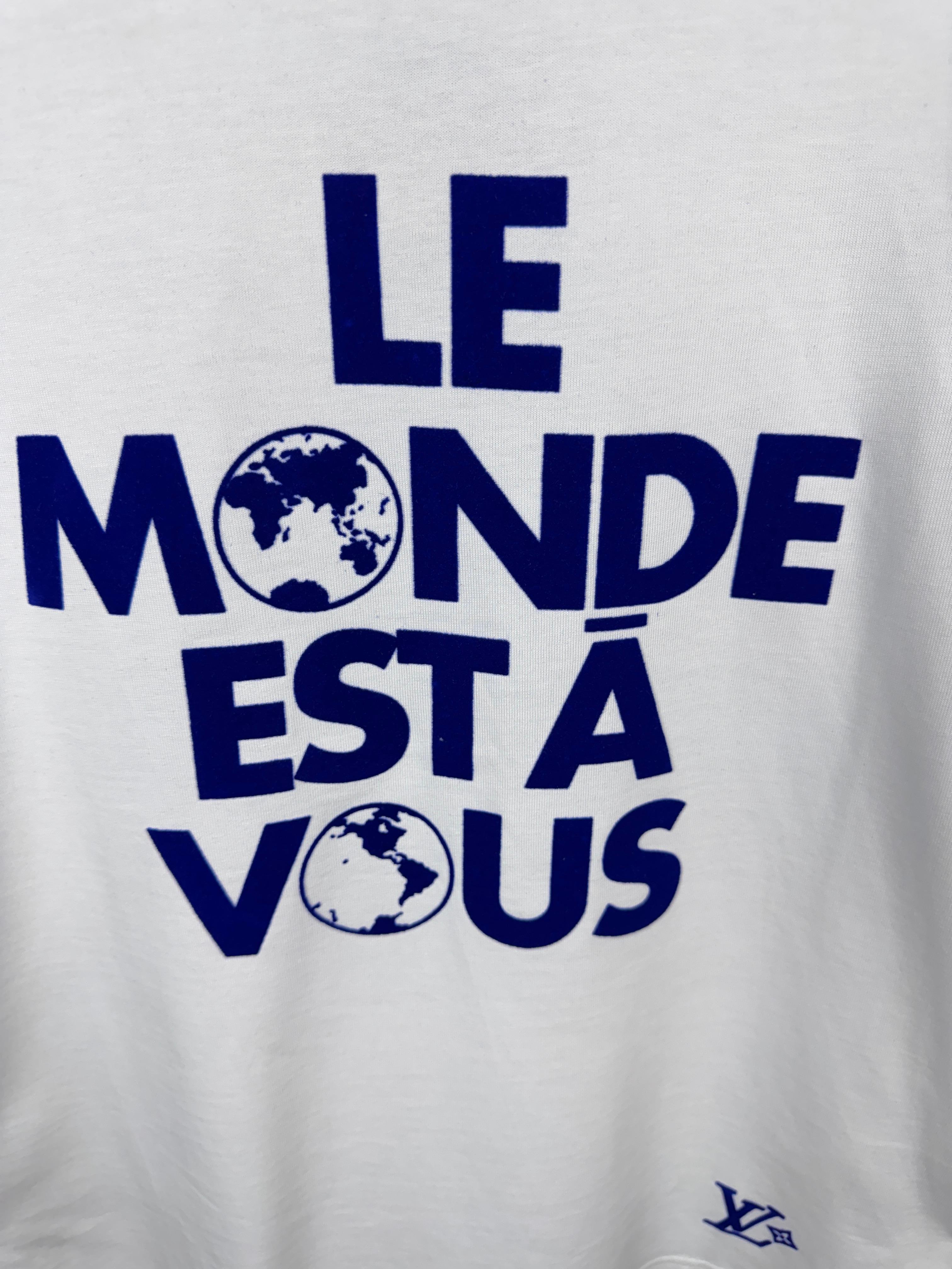 L New Season Luxury Top Quality Custom Blue Lettering Printed Design White T-Shirt