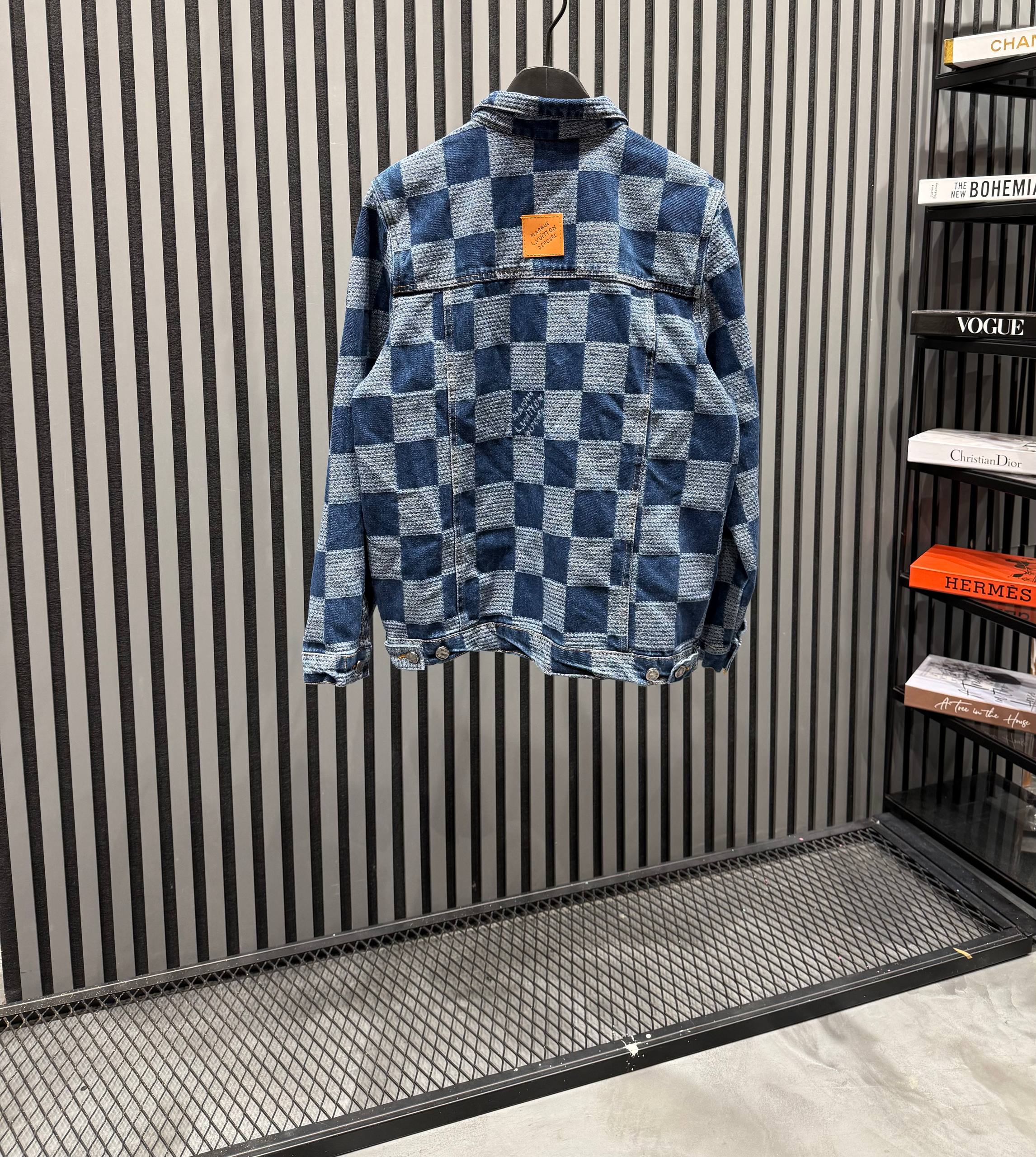 L Luxury Classic Square Denim Jacket