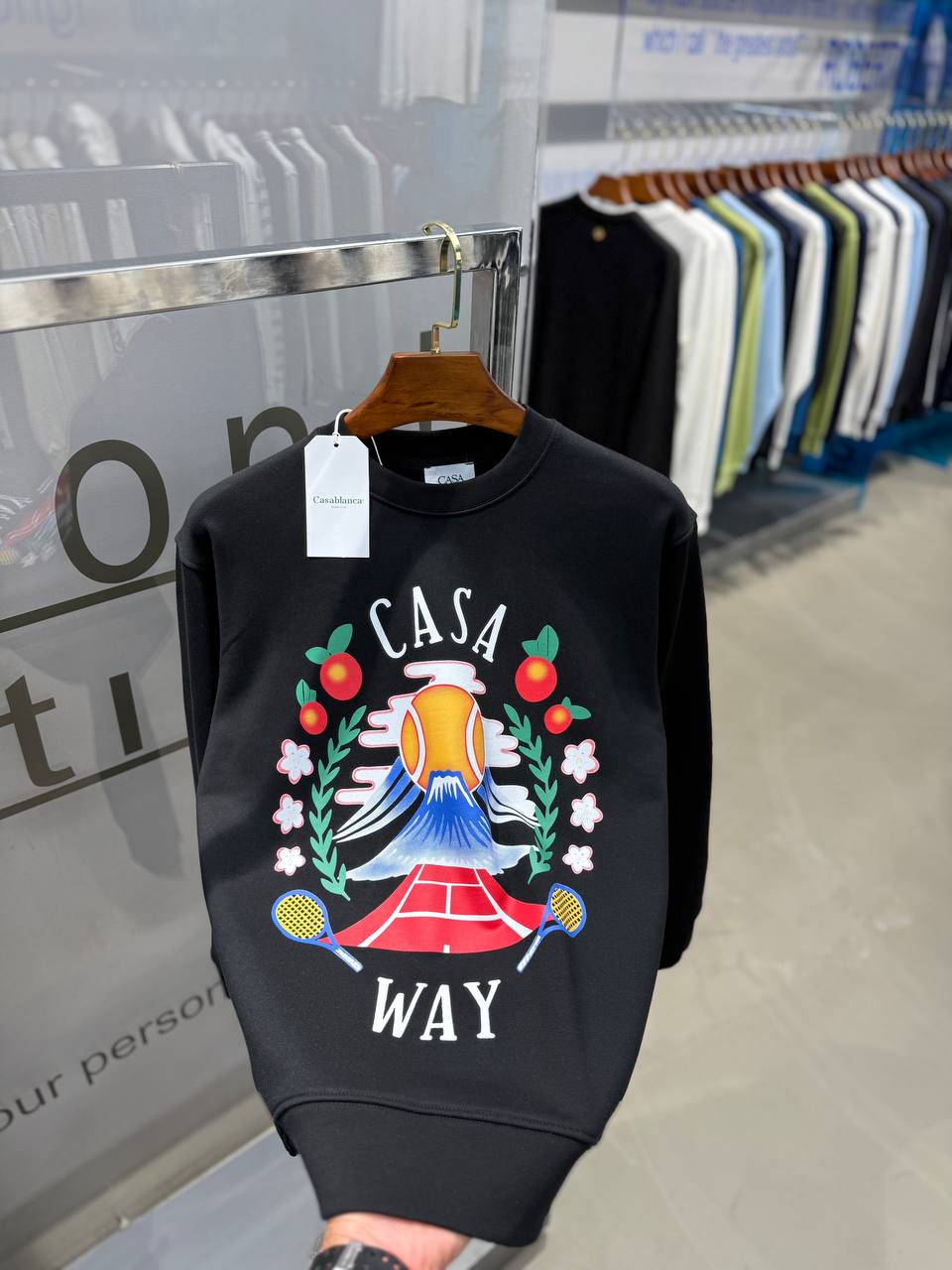 CB Luxury Color Logo Print Sweatshirt