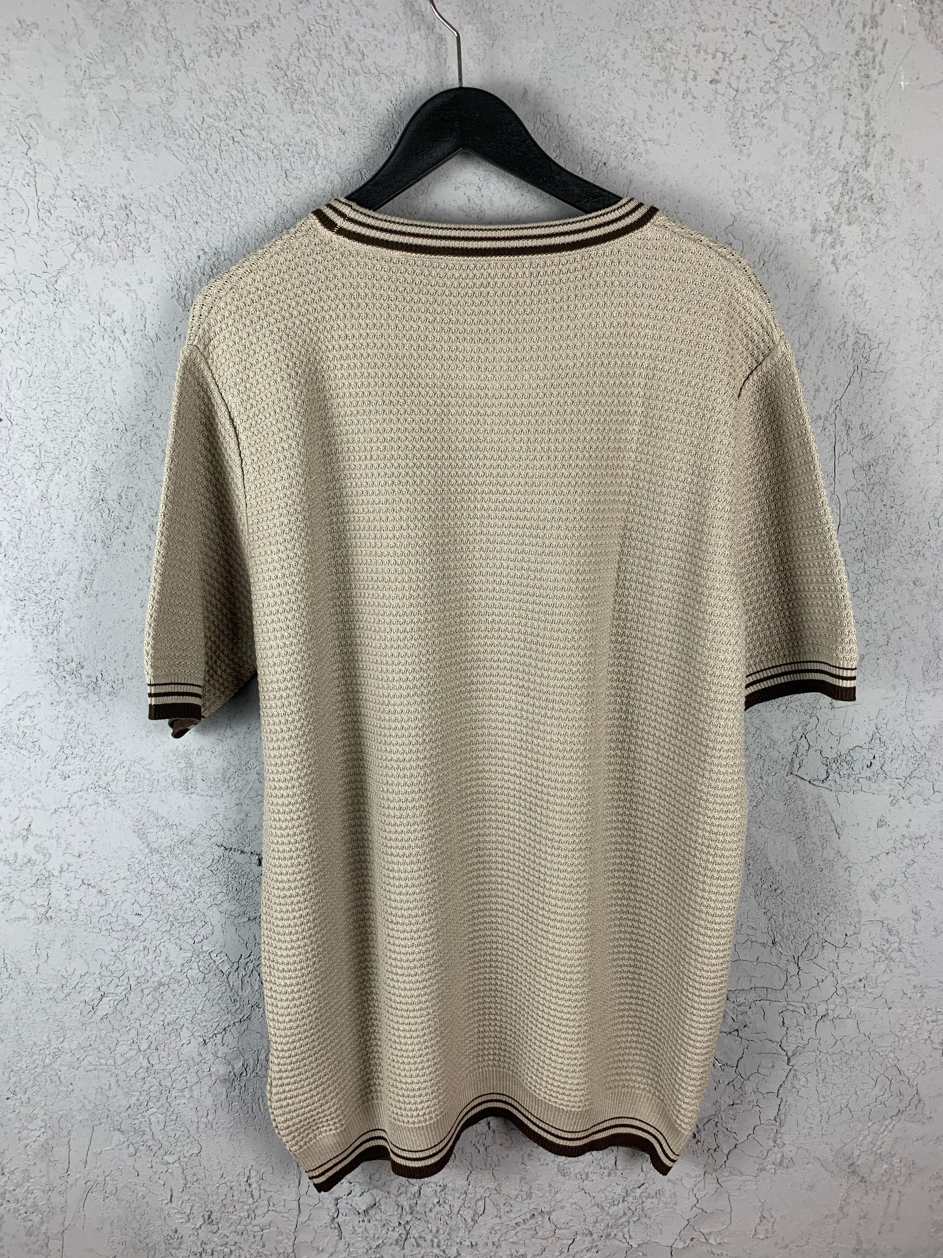 PR Logo printed knitted t-shirt with pocket