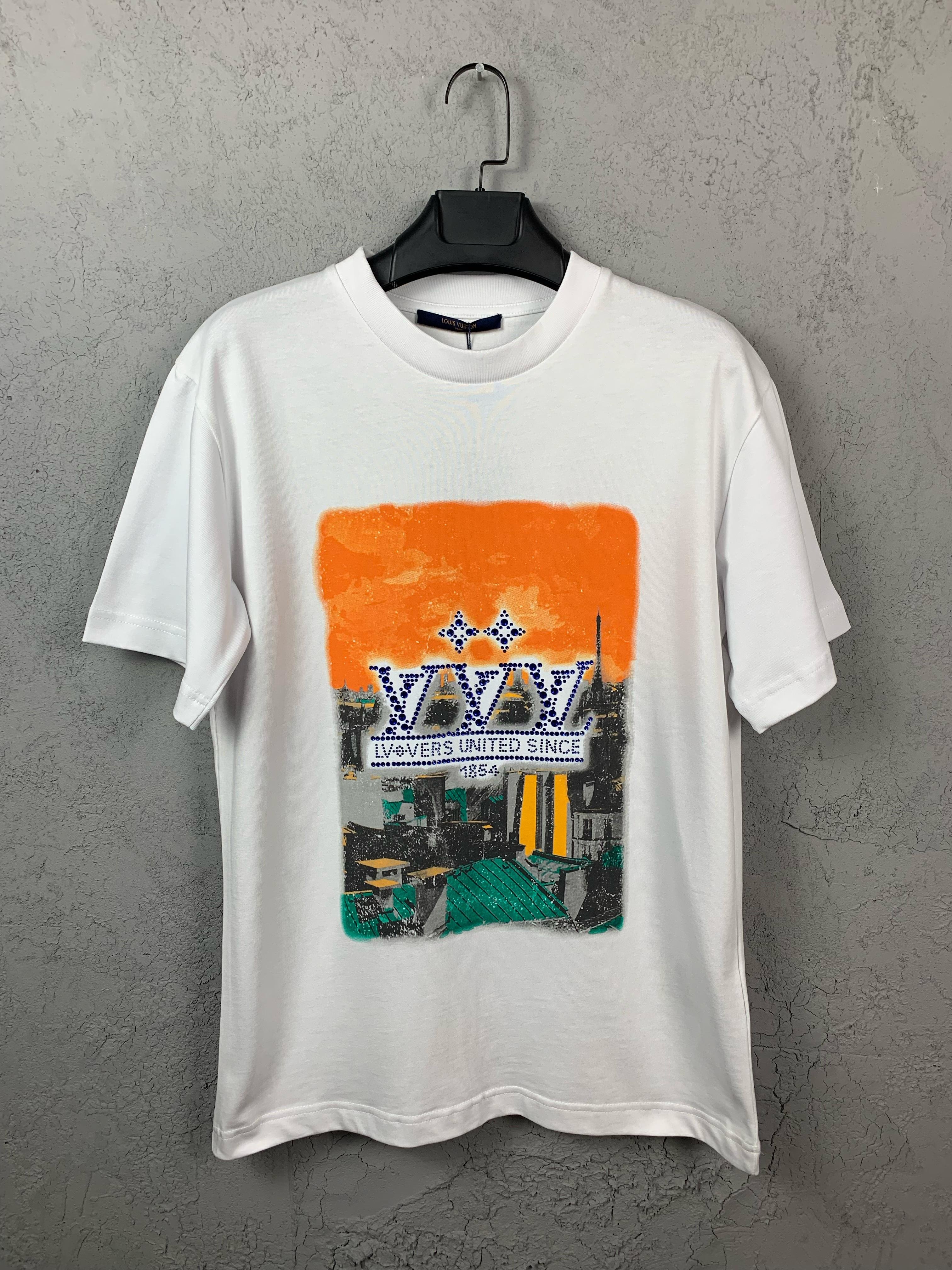 L New Season Luxury Top Quality White T-shirt with Stones