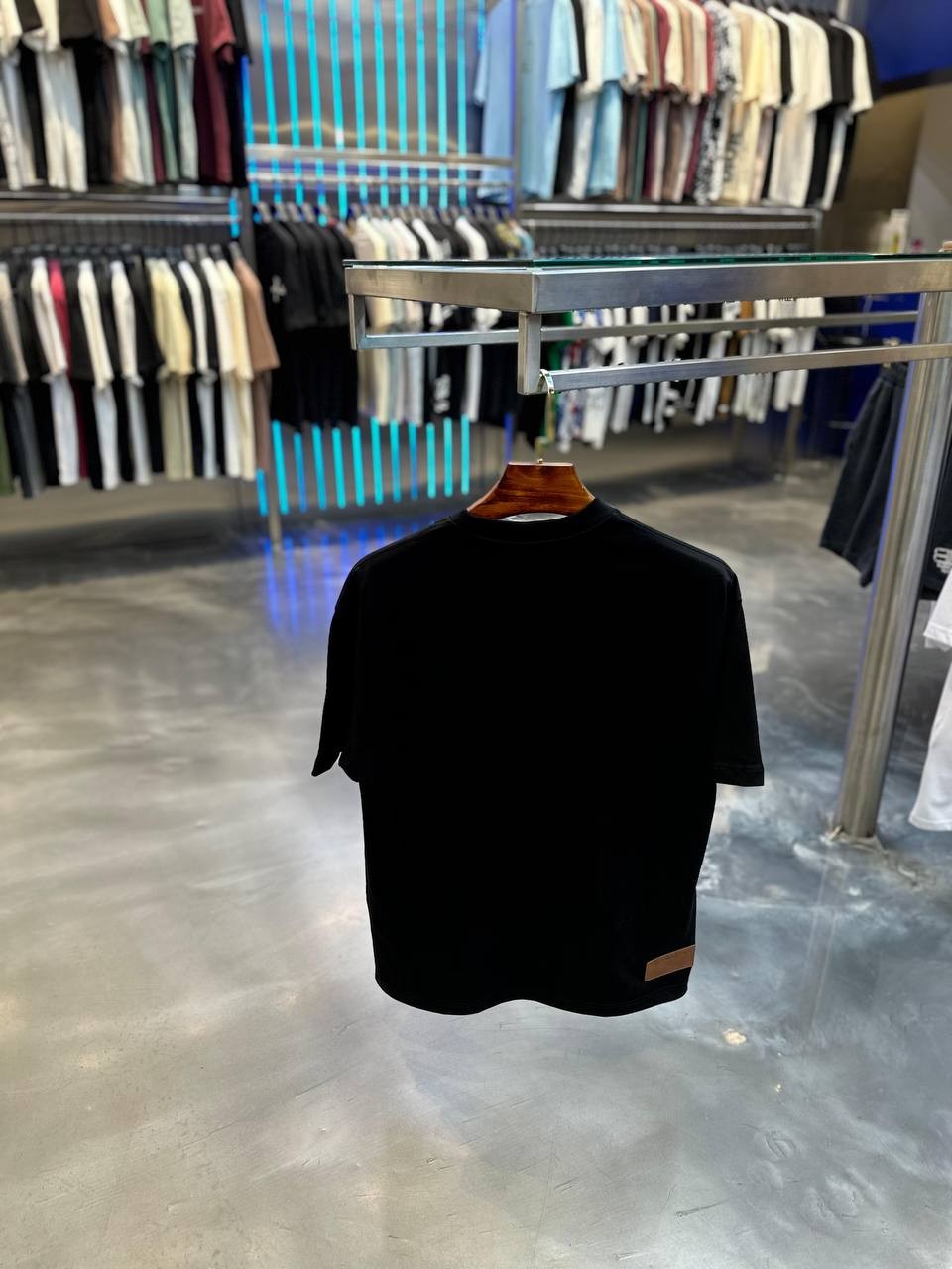 VL Luxury Logo and Text Printed Black & White T-shirt
