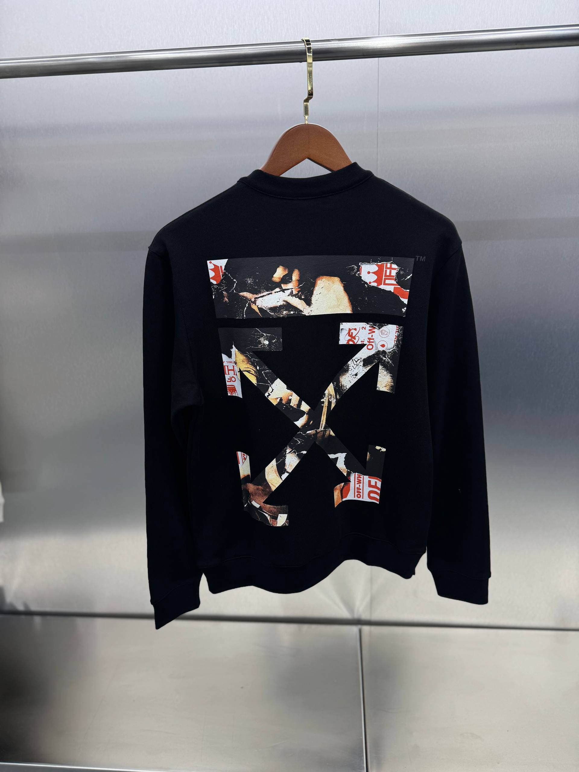 O-W Artistic Design Zipper Sweatshirt
