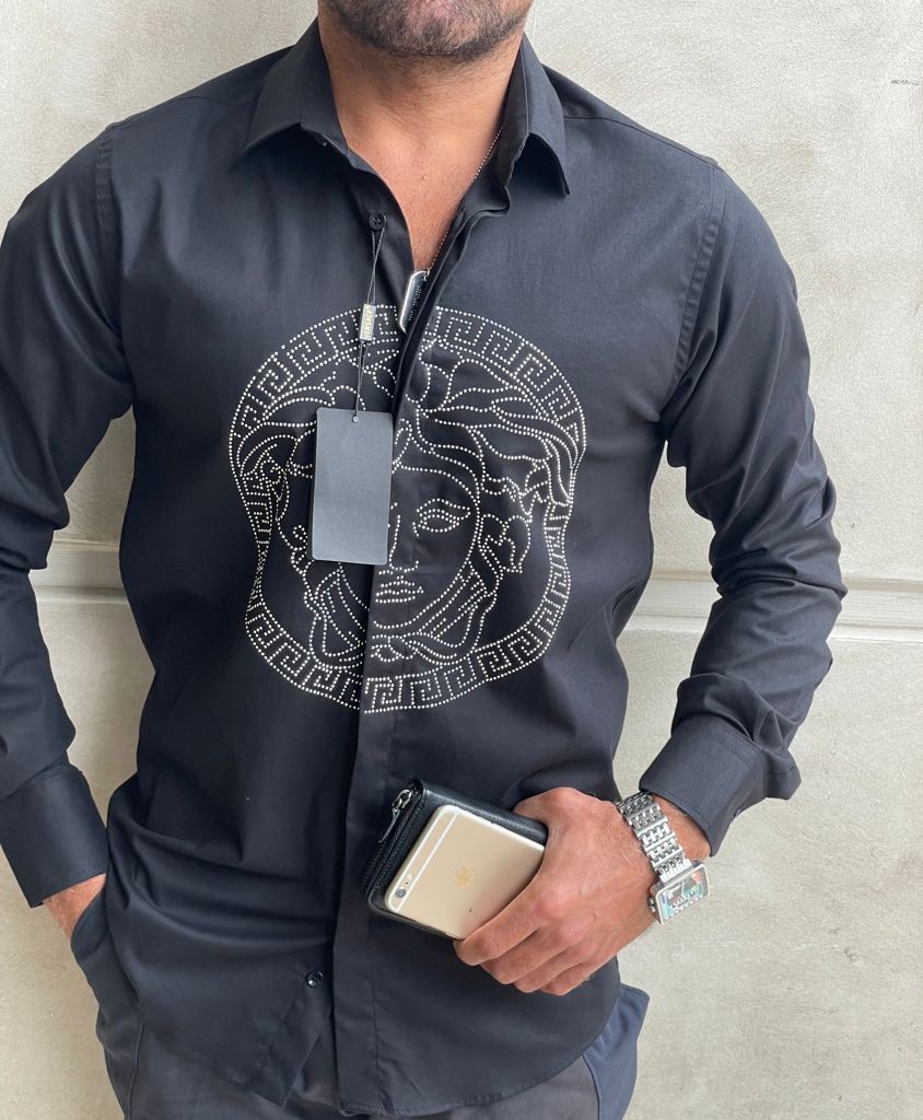 V Authentic Luxury Black Shirt