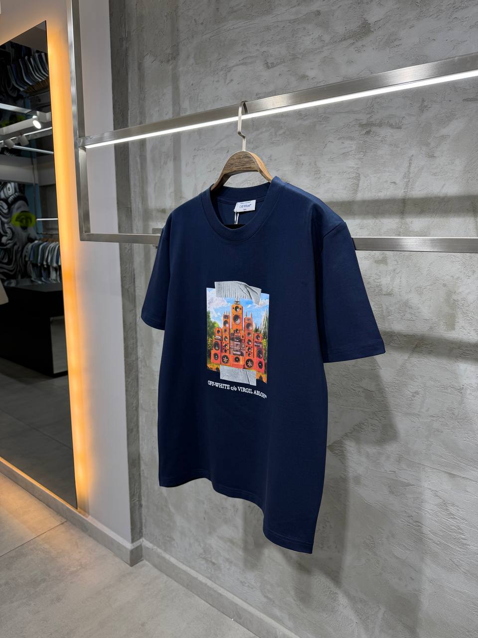 O-W Luxury Custom Design T-shirt - Dark Blue