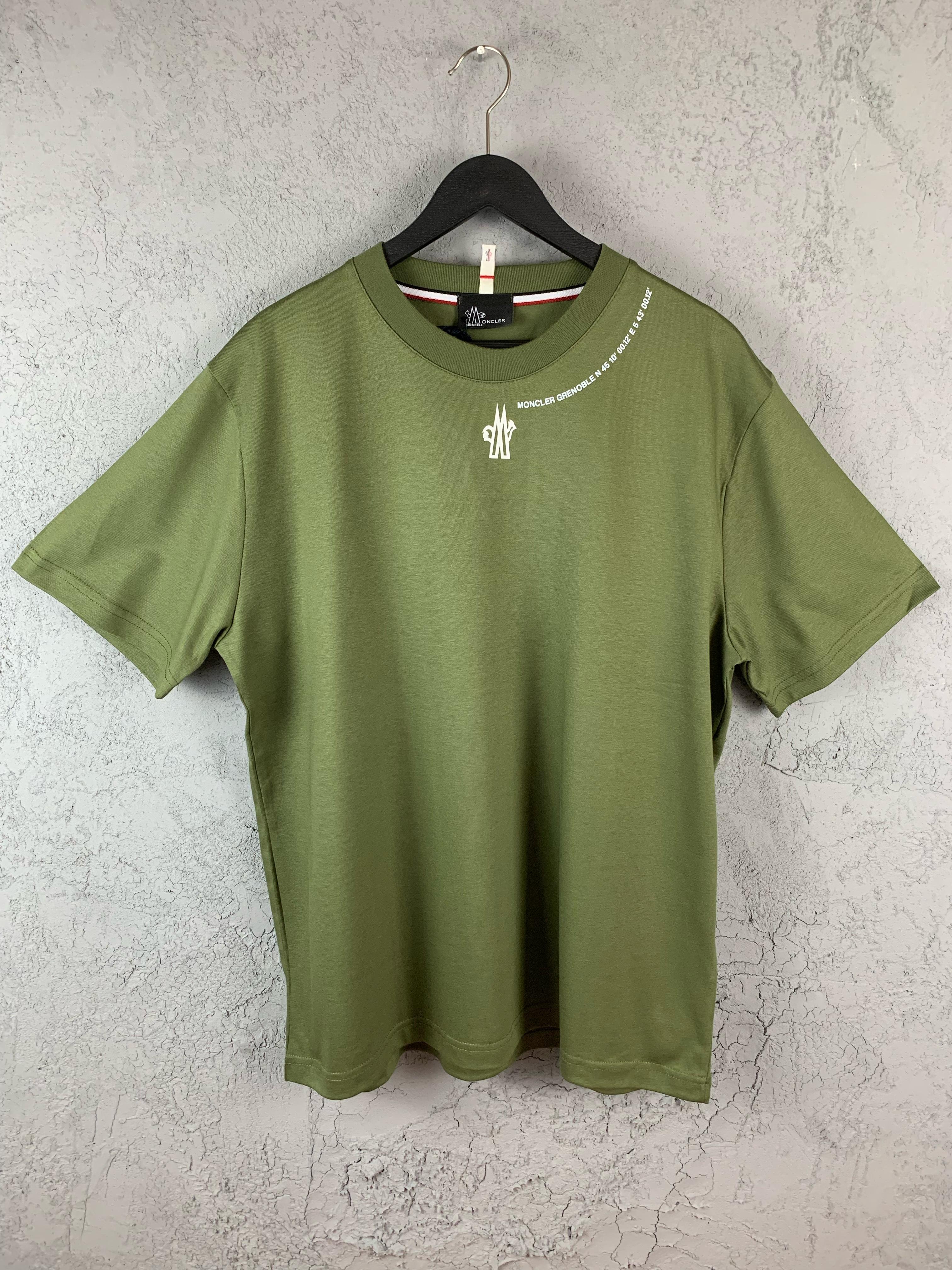 M Luxury Logo/Letter Print Black&Green&White T-shirt - Green