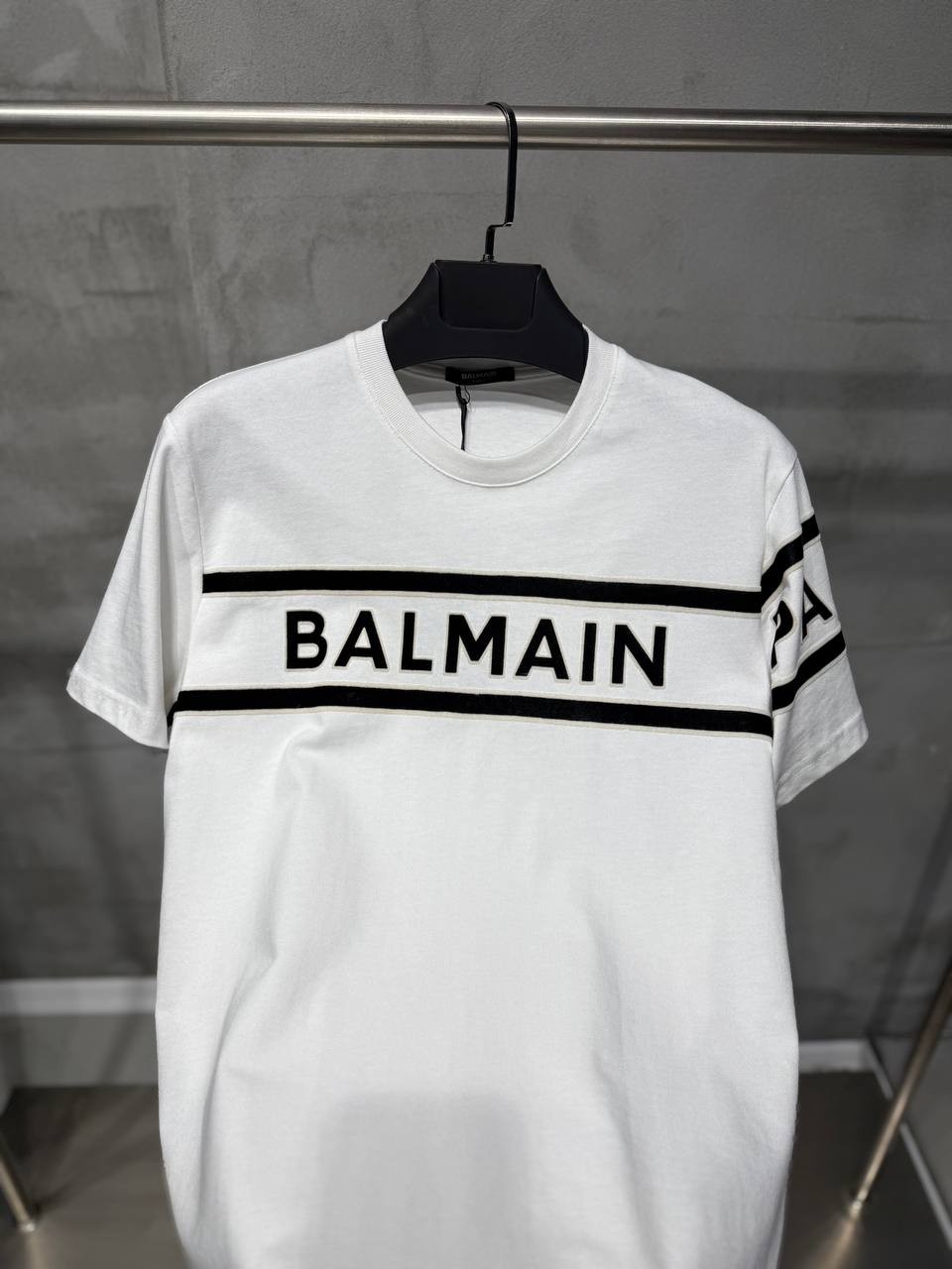 BL Luxury Lettering Printed Black & White T-shirt - White