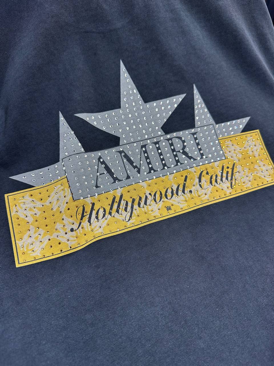 A Luxury Star Print Black & White T-shirt