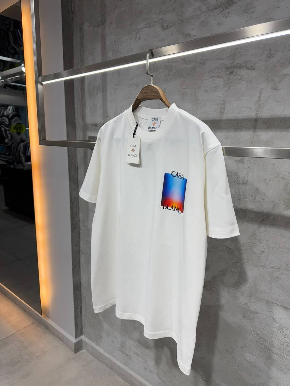 CB Luxury Color Print Black & White T-shirt - White
