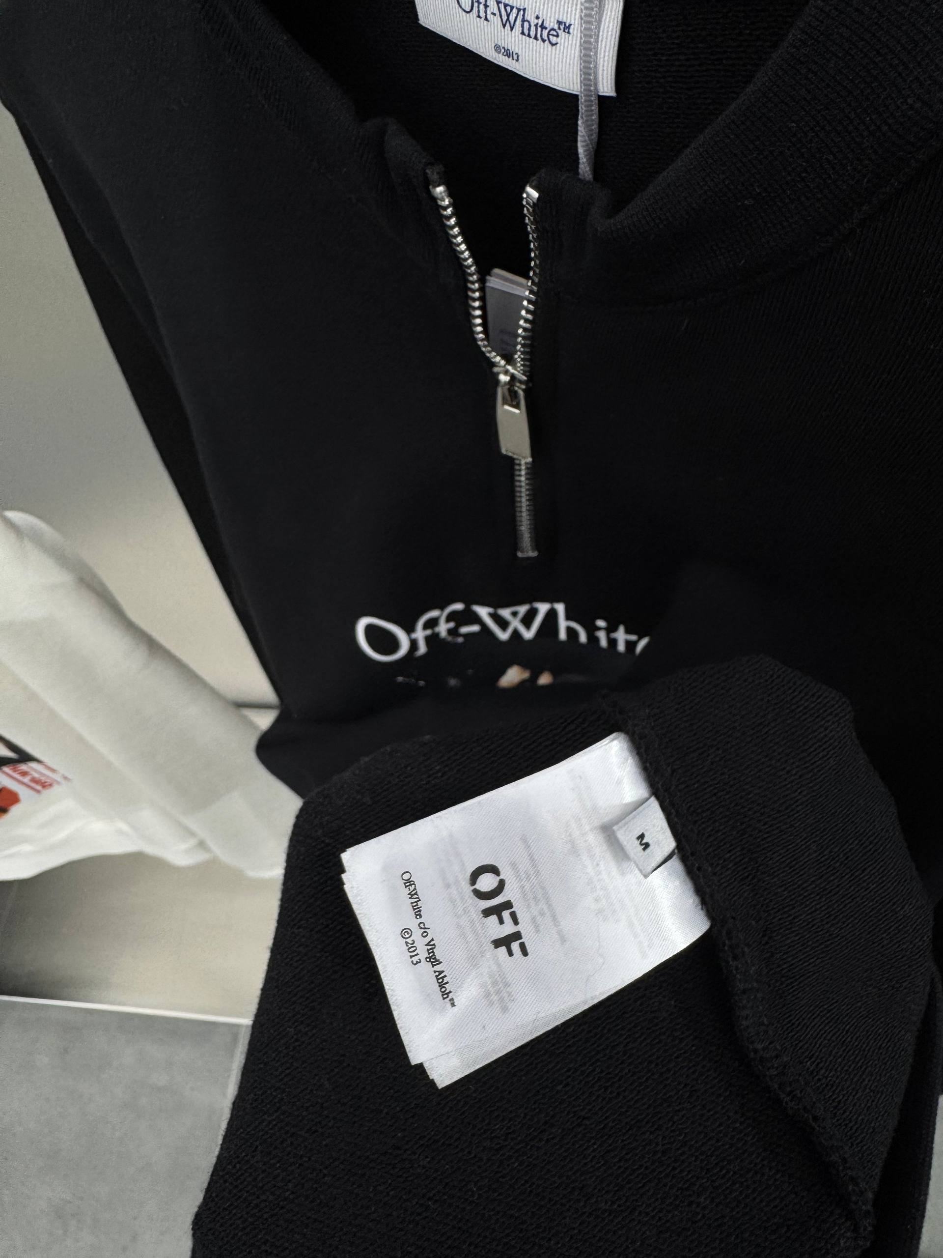O-W Artistic Design Zipper Sweatshirt