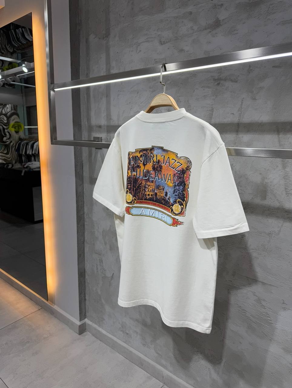 A Graphic Print Dark Gray & White T-shirt