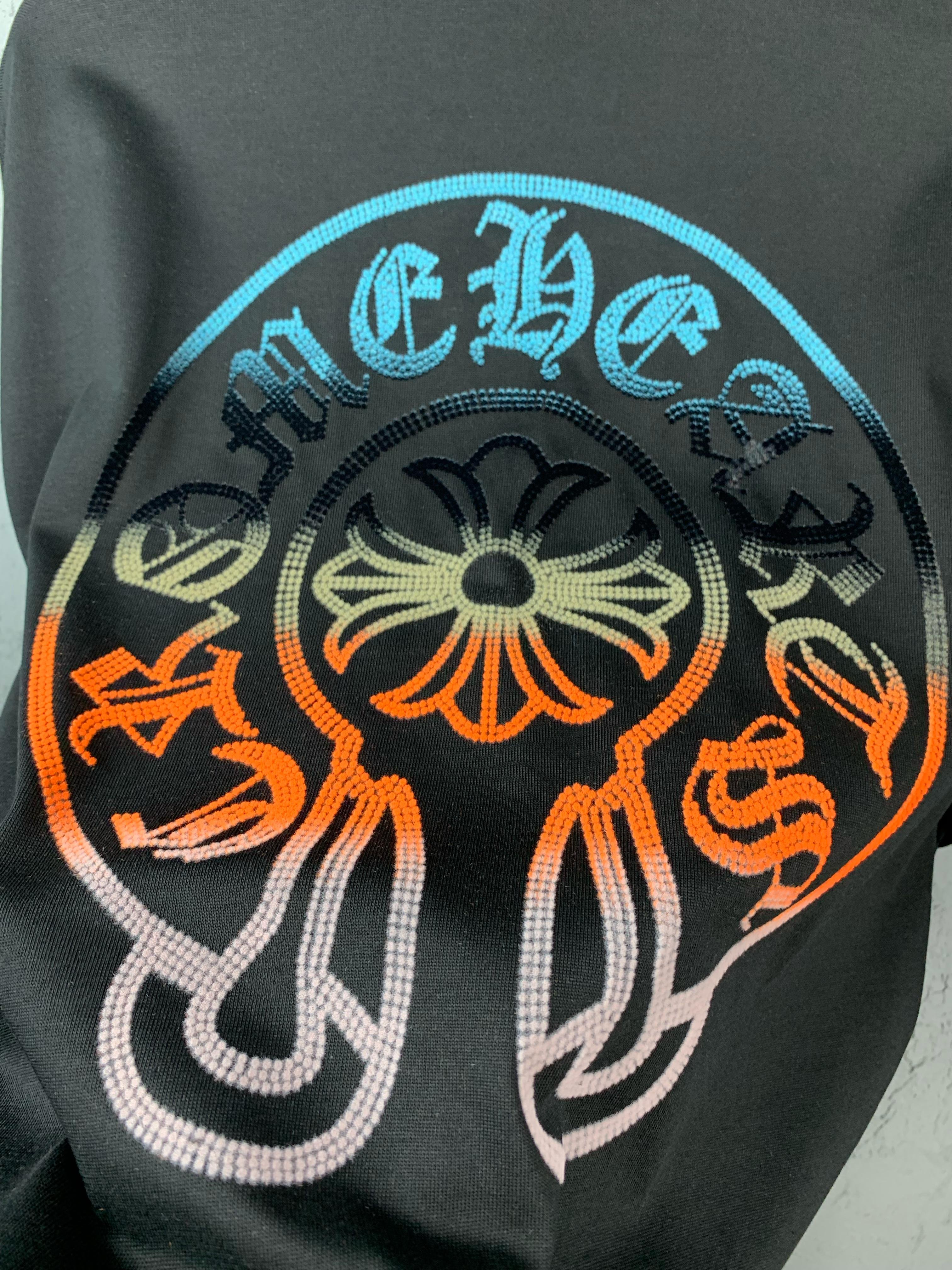 CH Luxury Colorful Printed Black & White T-shirt