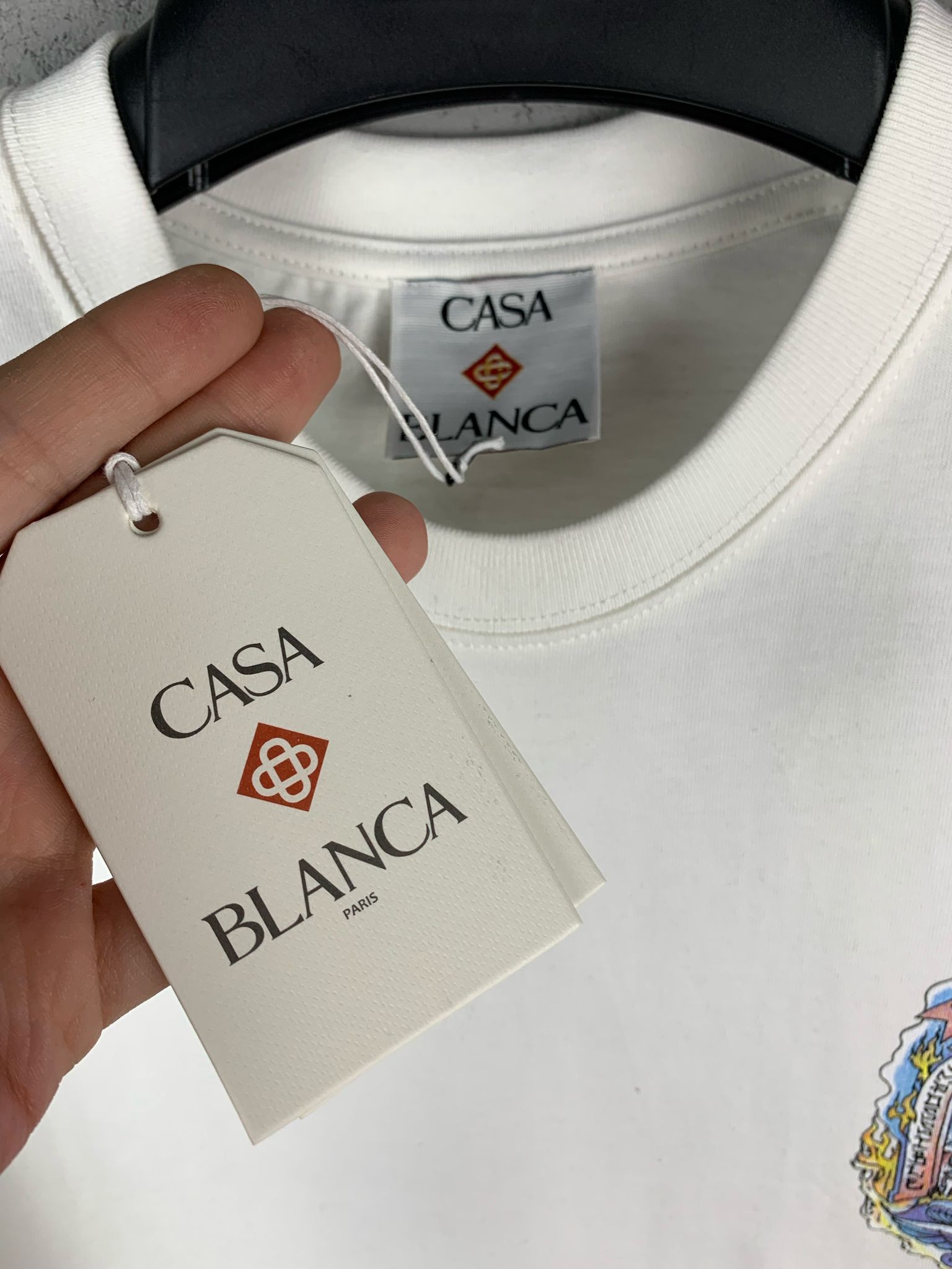 CB Luxury Printed Black & White & Blue T-shirt