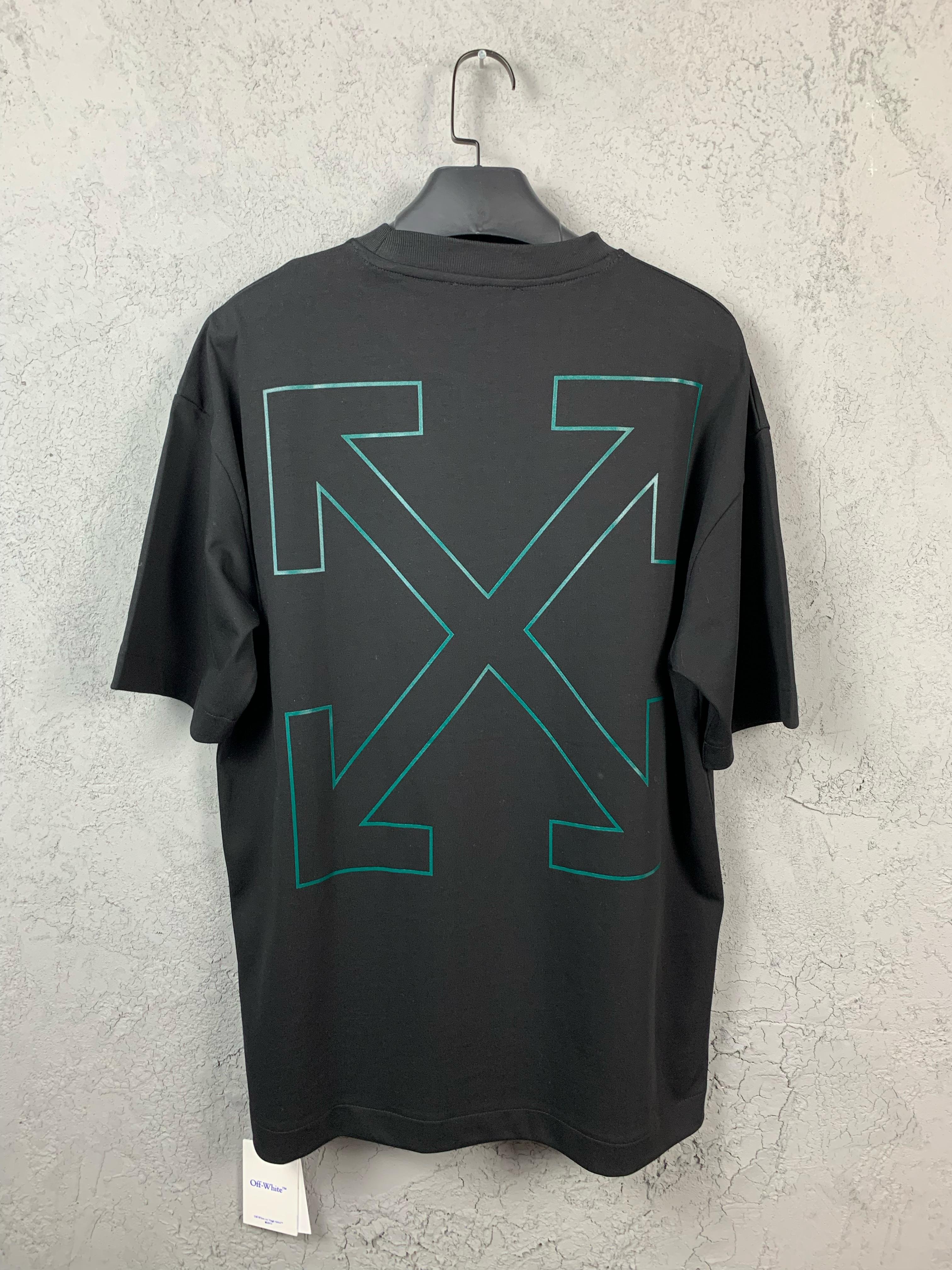 O-W New Season Luxury Top Quality Crocodile Design Black & White T-Shirt