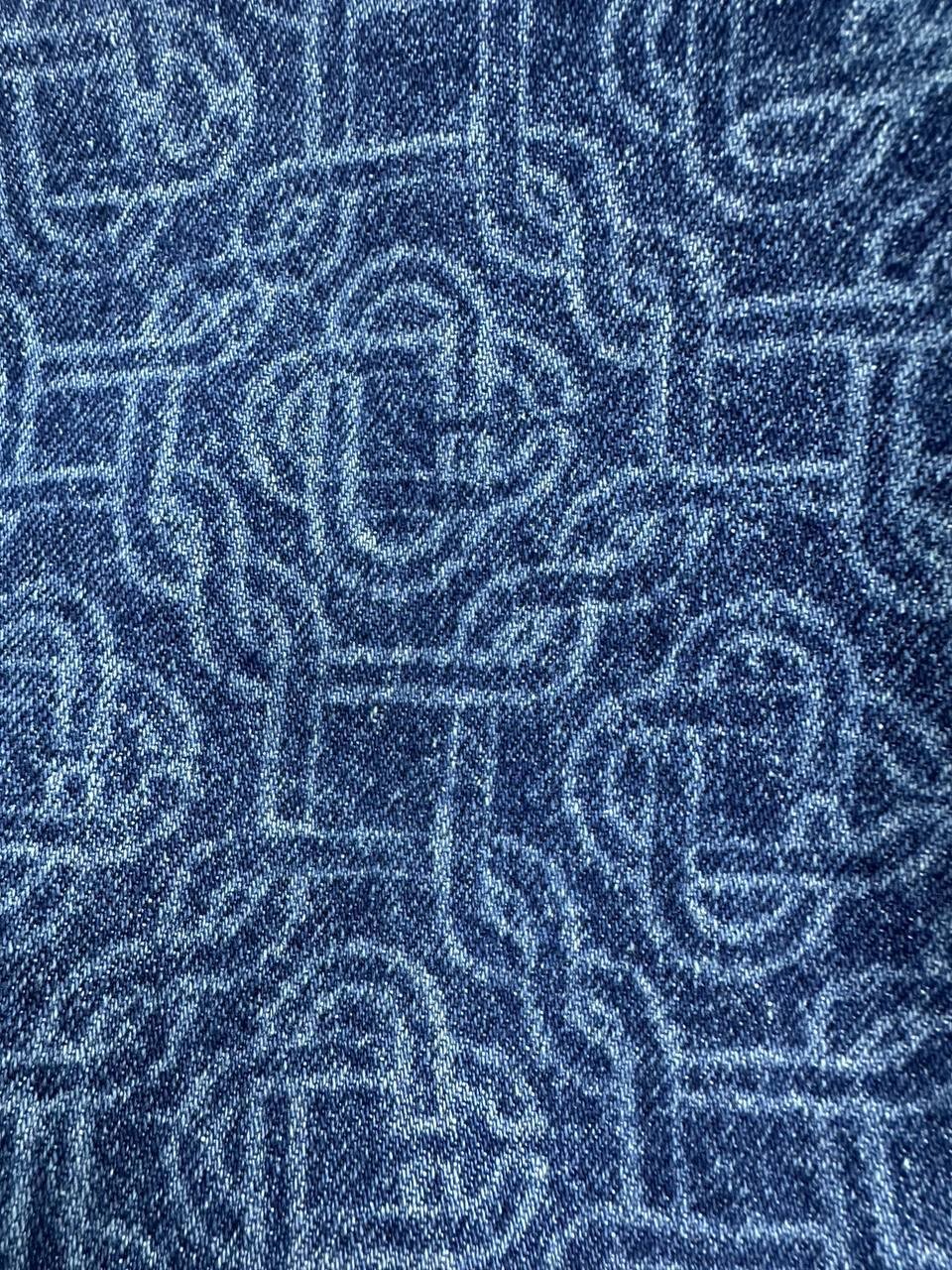 CB Luxury Logo Print Baggy Jeans