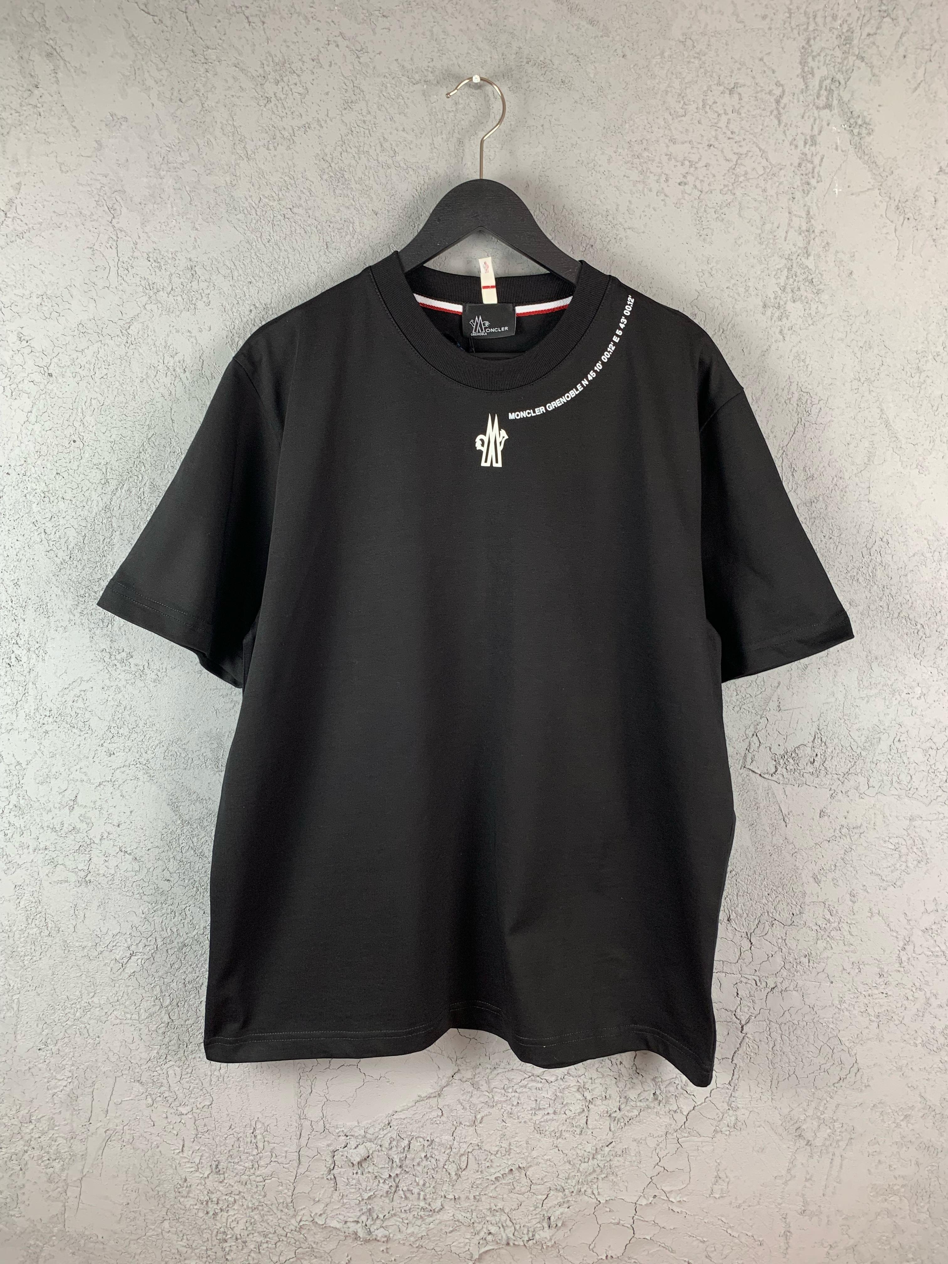 M Luxury Logo/Letter Print Black&Green&White T-shirt - Black
