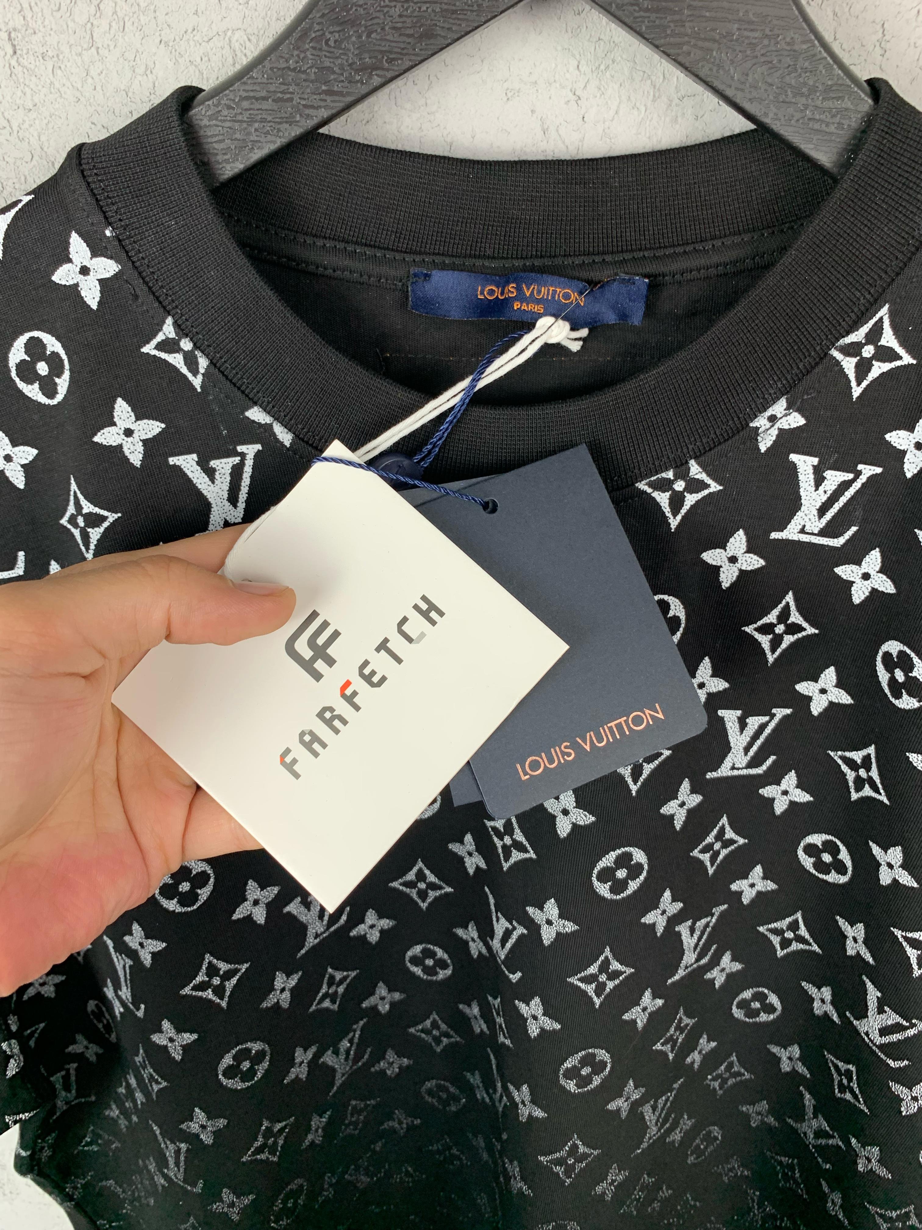 L Luxury Logo Printed Black T-shirt