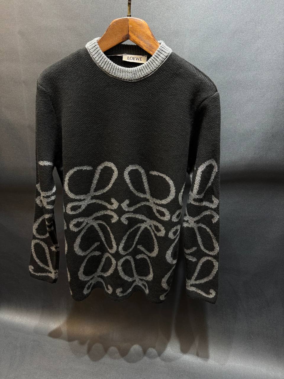 LW Luxury Logo Printed Knitwear - Dark Gray