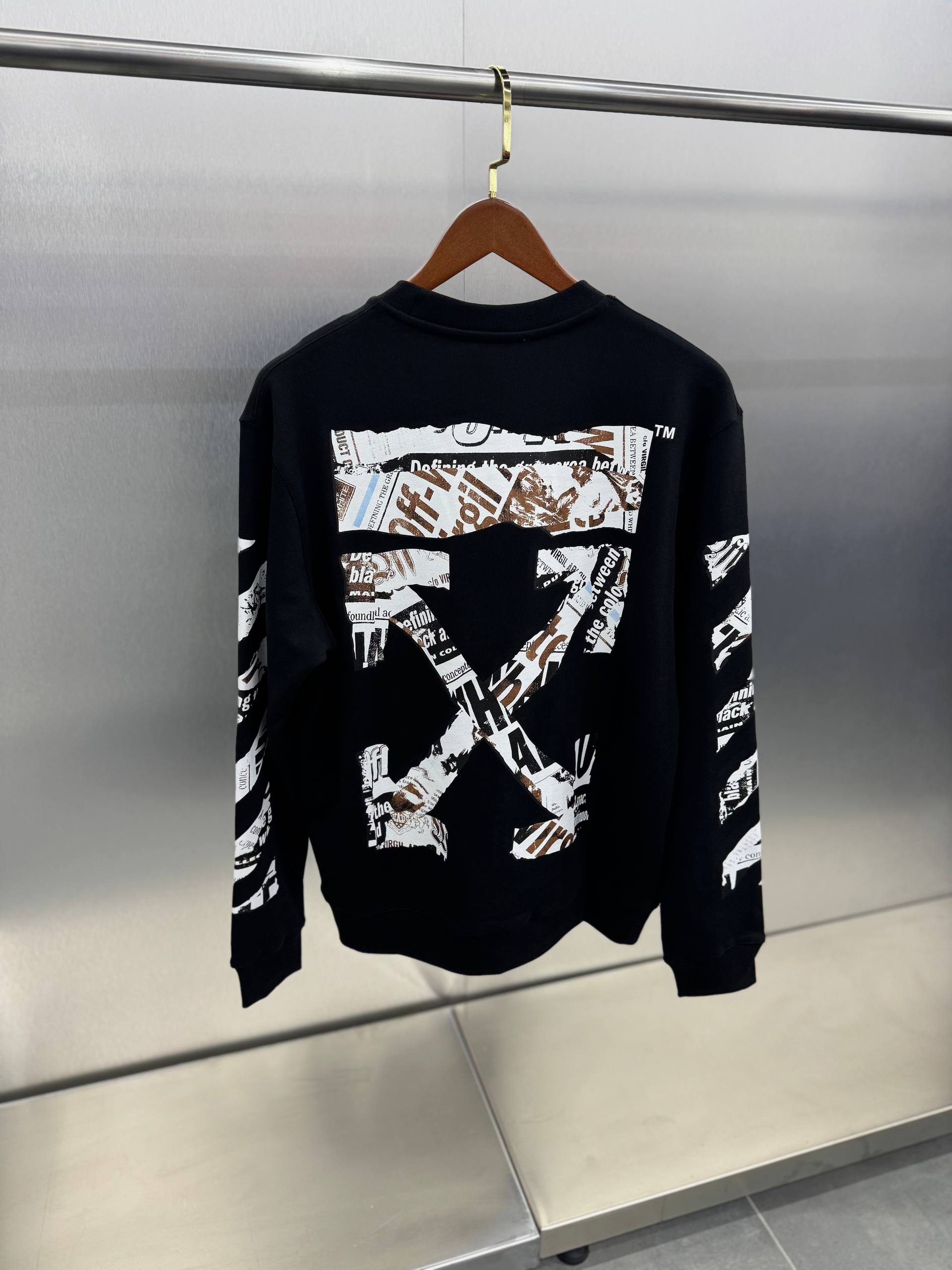 O-W Luxury Logo Print Sweatshirt