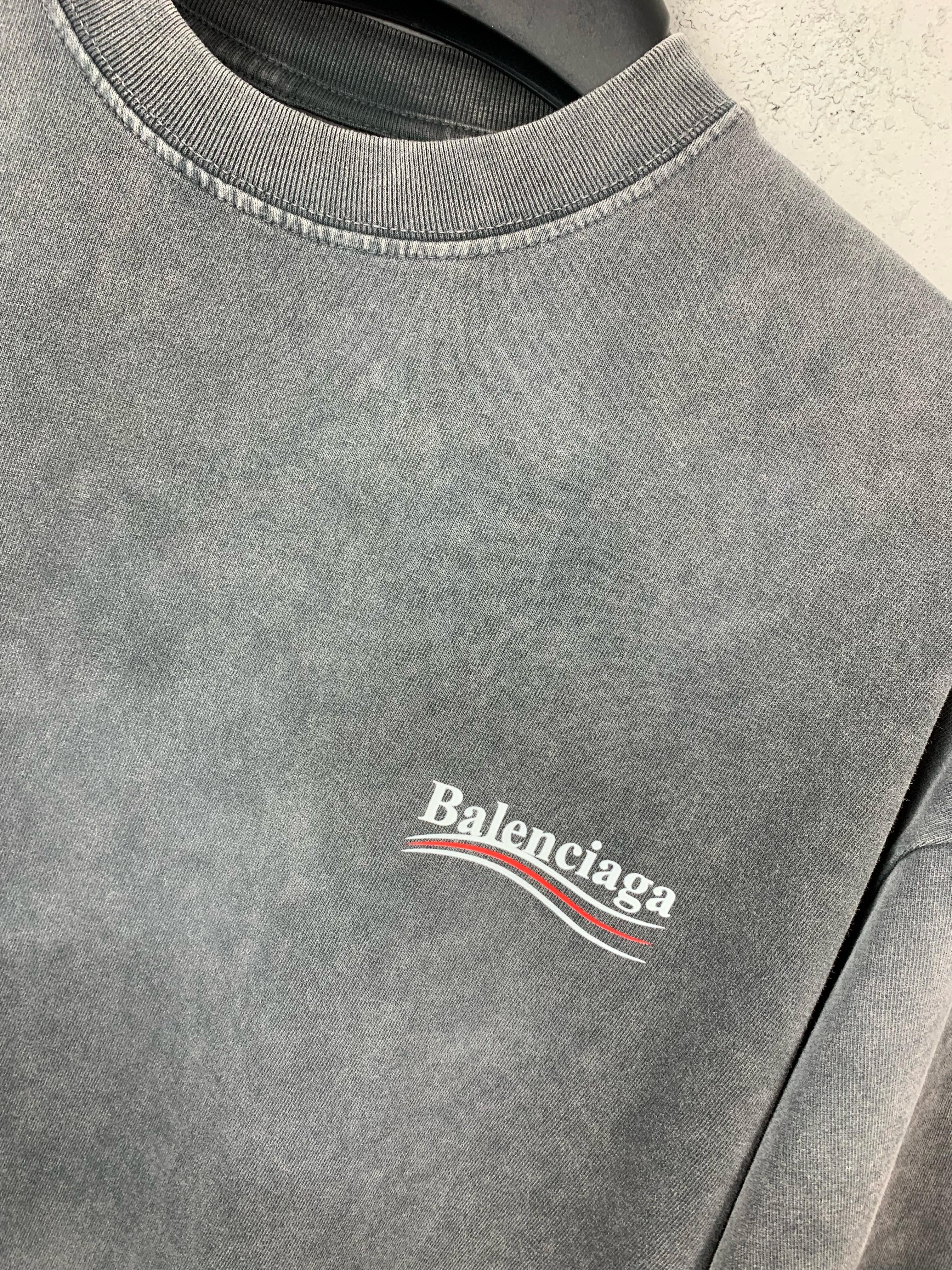 BB New Season Luxury Special Wash Fabric Grey Classic BB Logo Detail T-shirt
