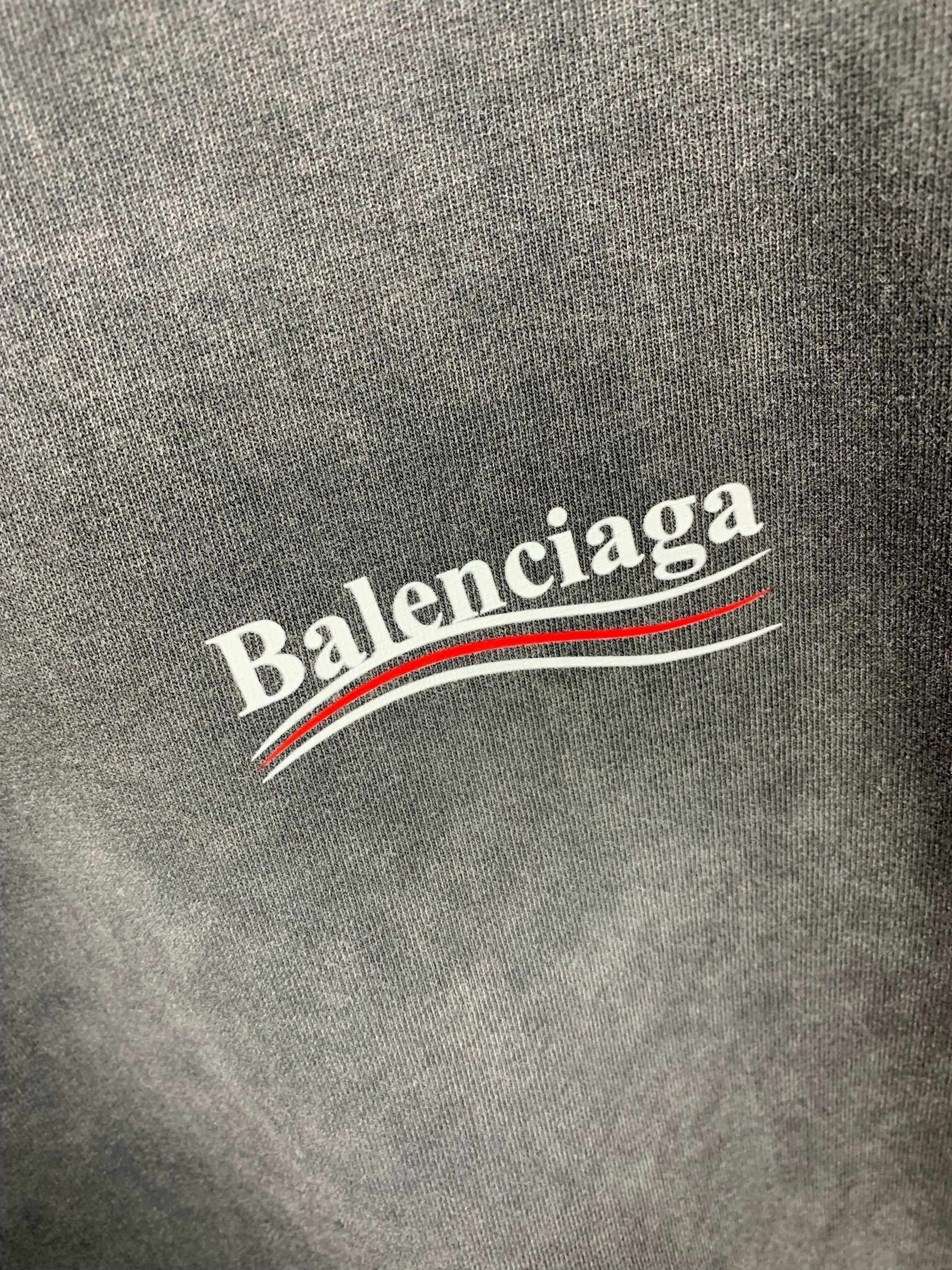 BB New Season Luxury Special Wash Fabric Grey Classic BB Logo Detail T-shirt
