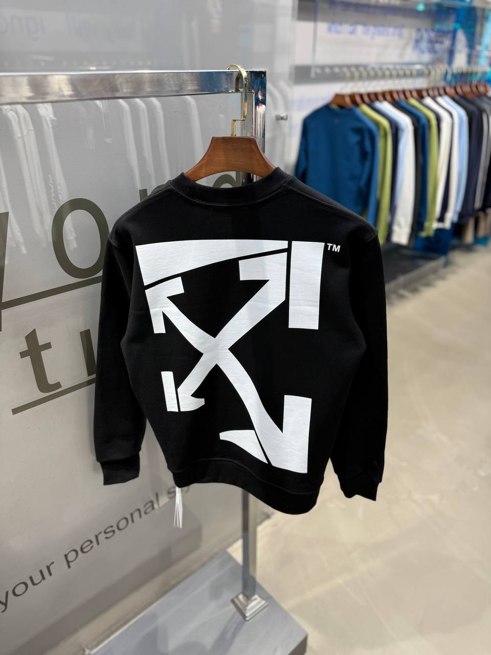 O-W Luxury Logo Print Sweatshirt