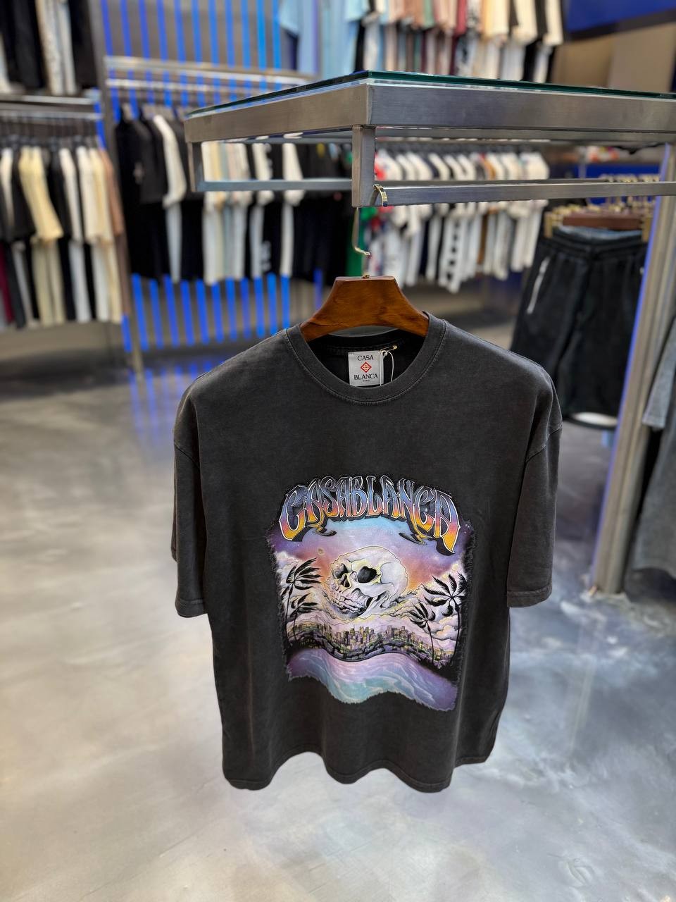 CB Luxury Figure Printed Gray & Dark Gray T-shirt - Dark Gray