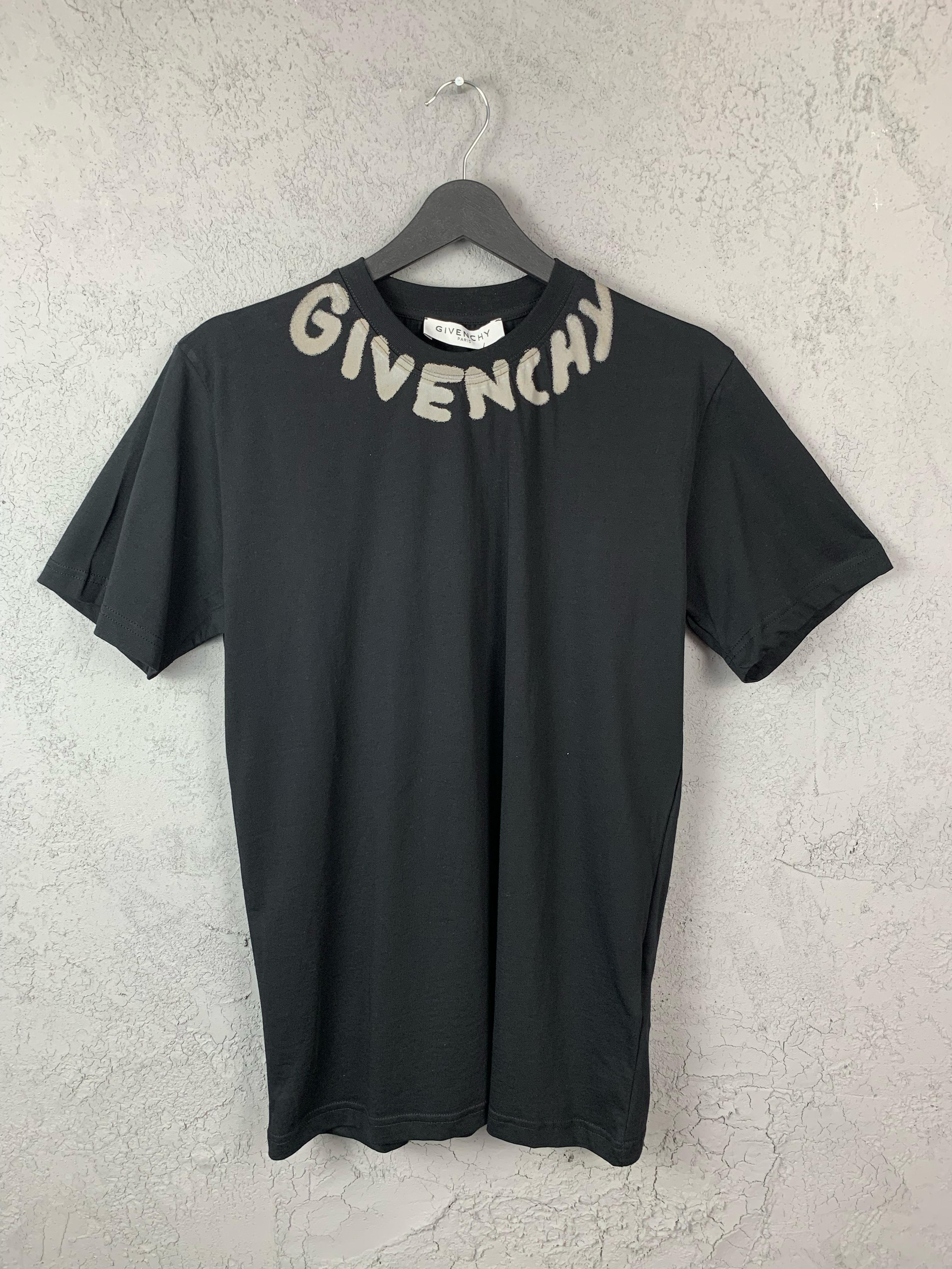 GY Luxury Lettering and Logo Print Black T-shirt