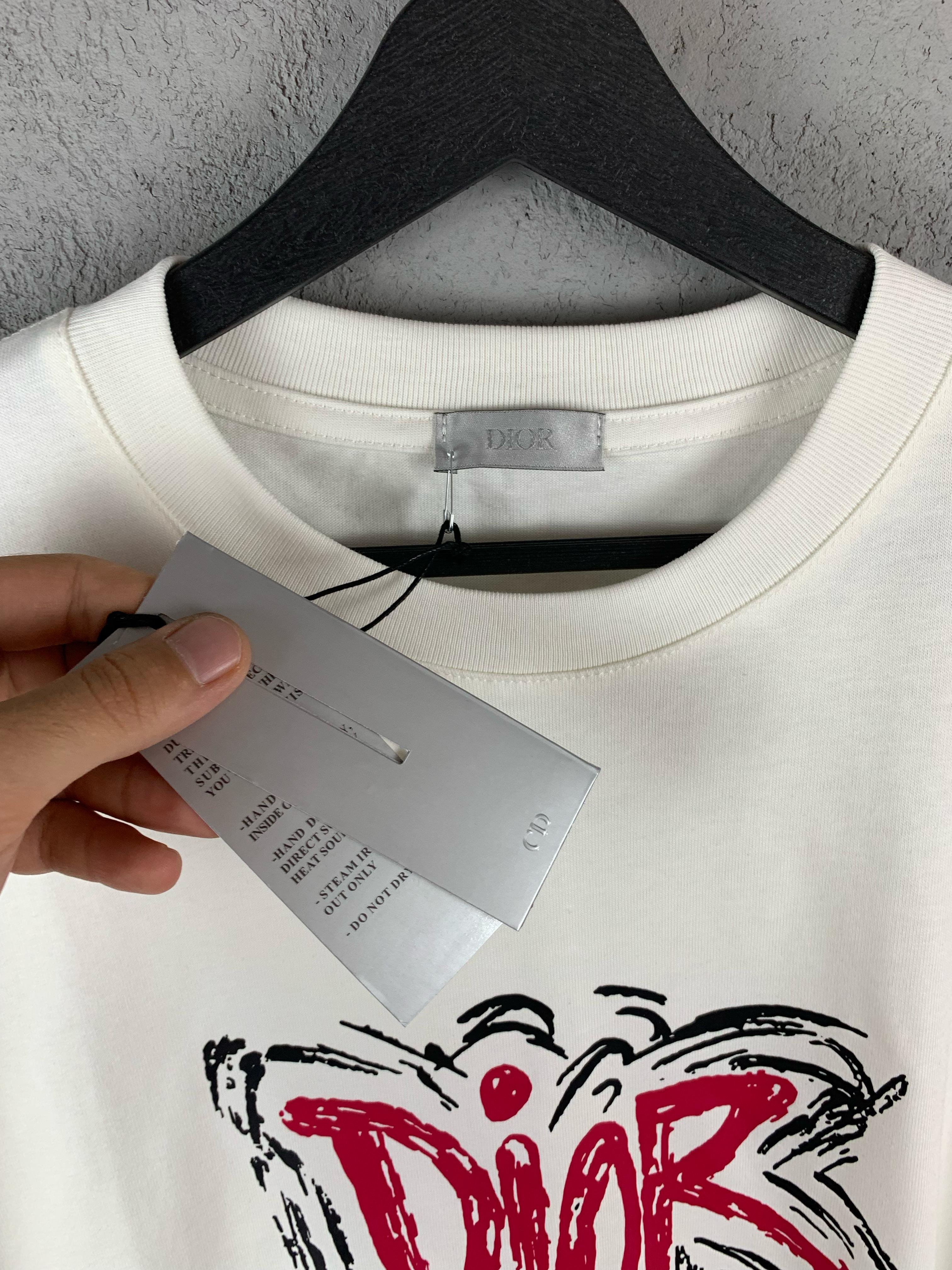 CD Luxury Lettering Printed Black & White T-shirt