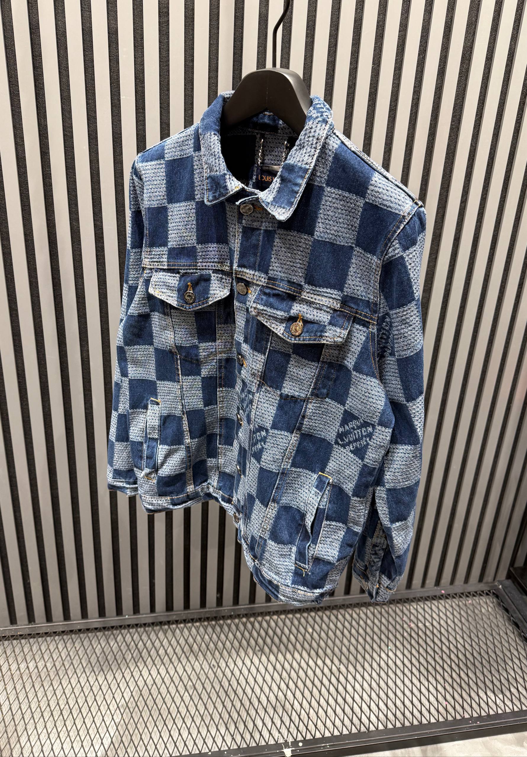 L Luxury Classic Square Denim Jacket