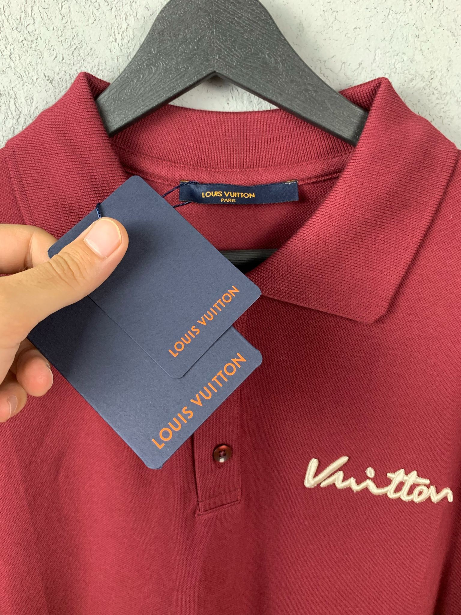 L Luxury Embroidery Detailed Polo T-shirt
