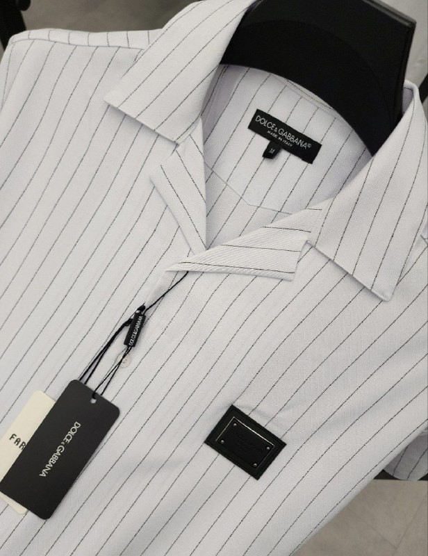 DG New Season Striped Design Cotton Shirt - White
