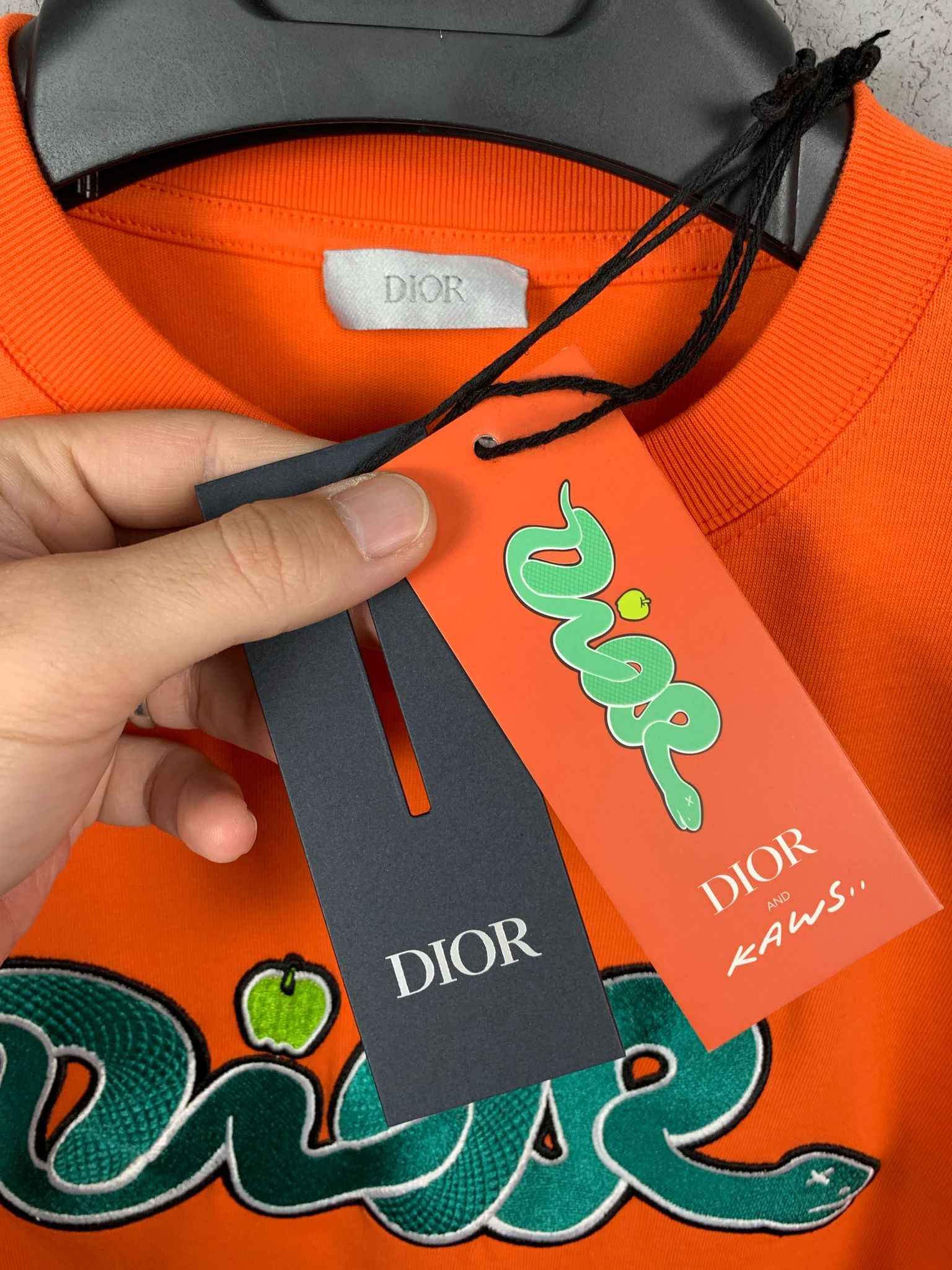 CD New Season Luxury Snake White&Orange T-Shirt
