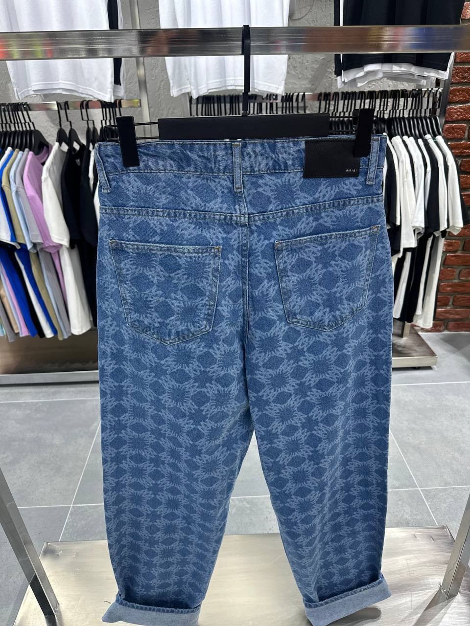 A Luxury Logo Print Baggy Jeans
