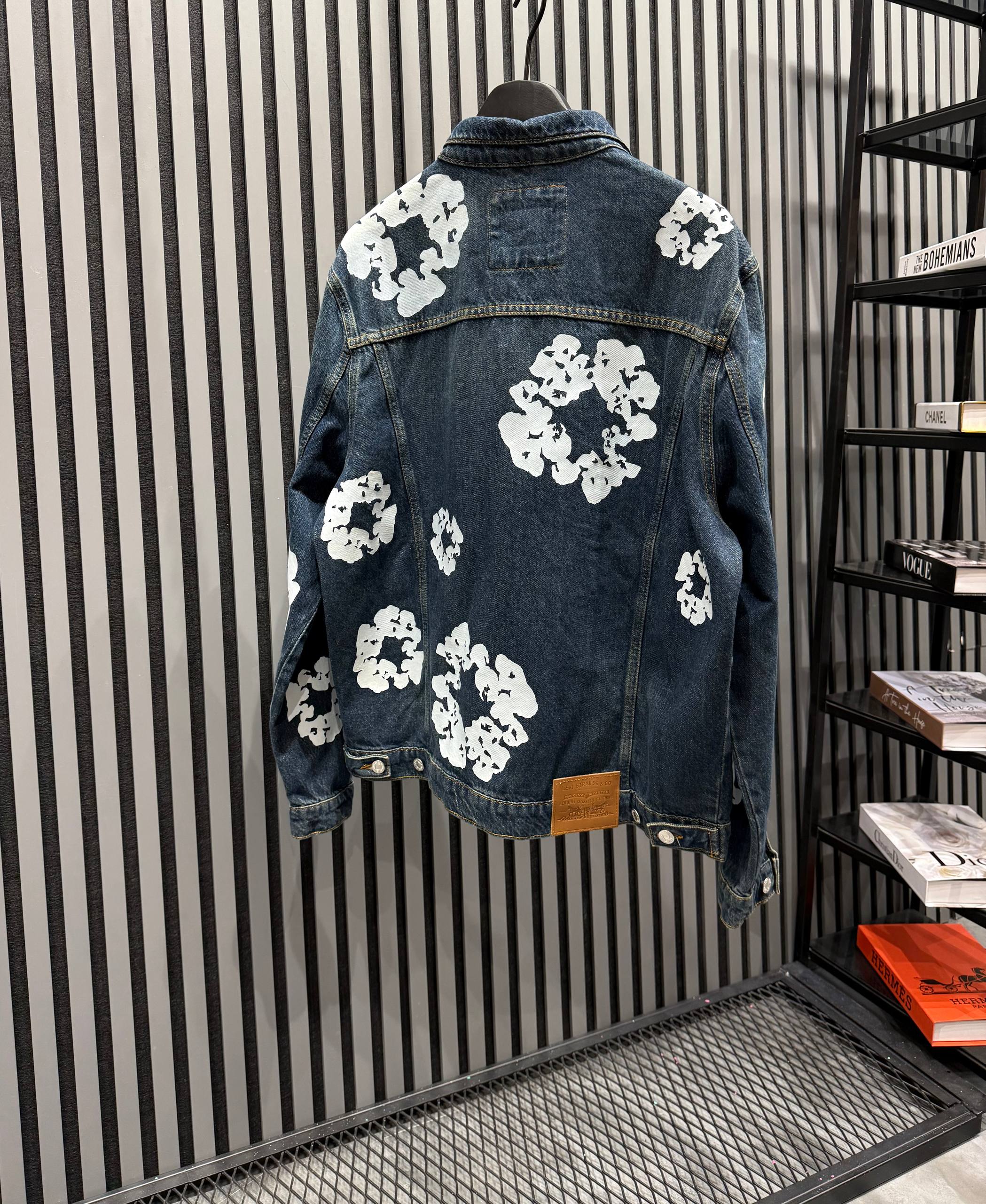 DT  Luxury Logo Printed Denim Jacket