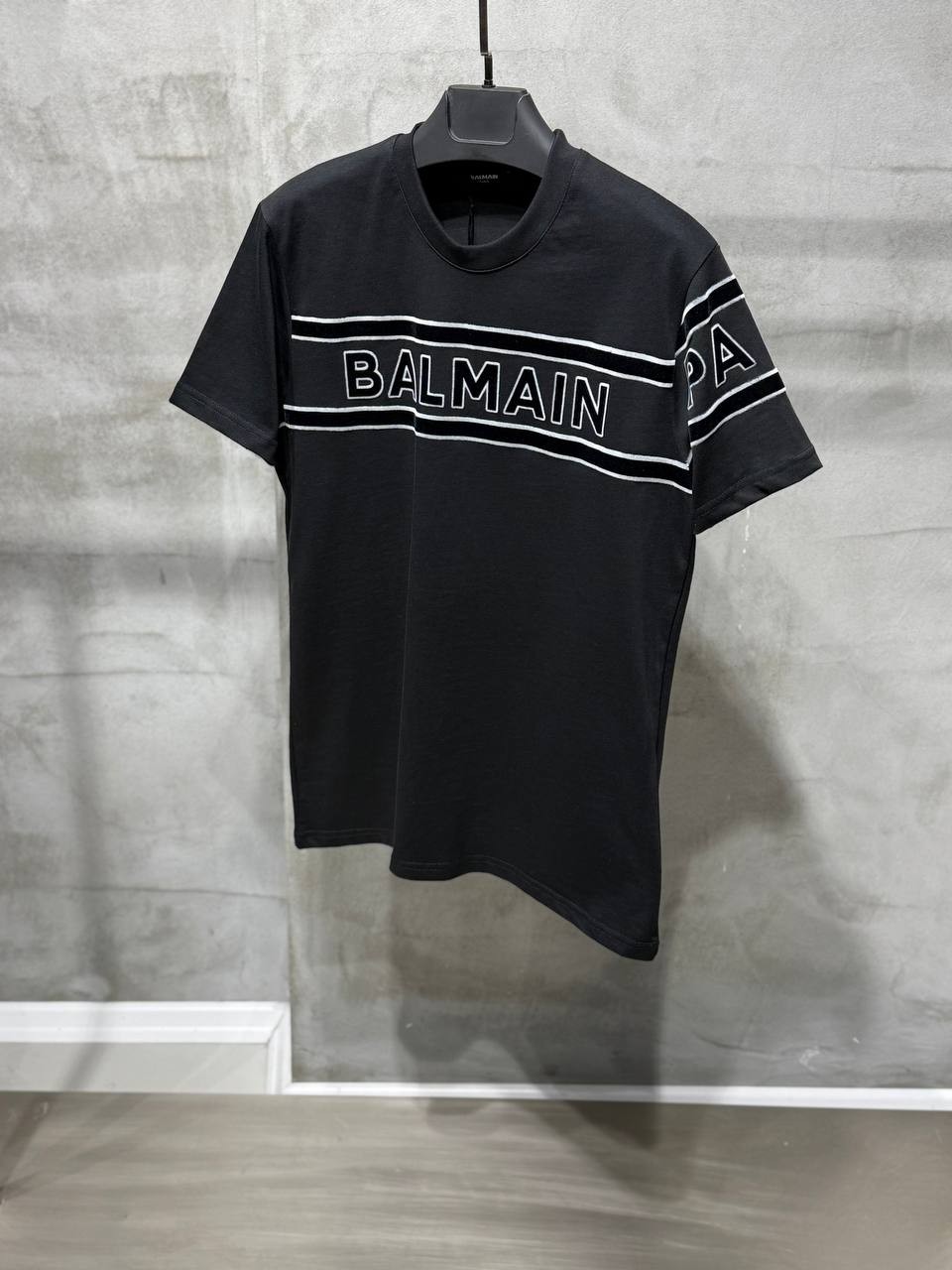BL Luxury Lettering Printed Black & White T-shirt - Black
