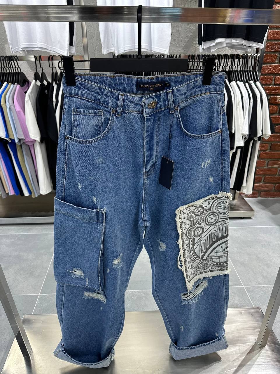 L Luxury Special Design Baggy Jeans