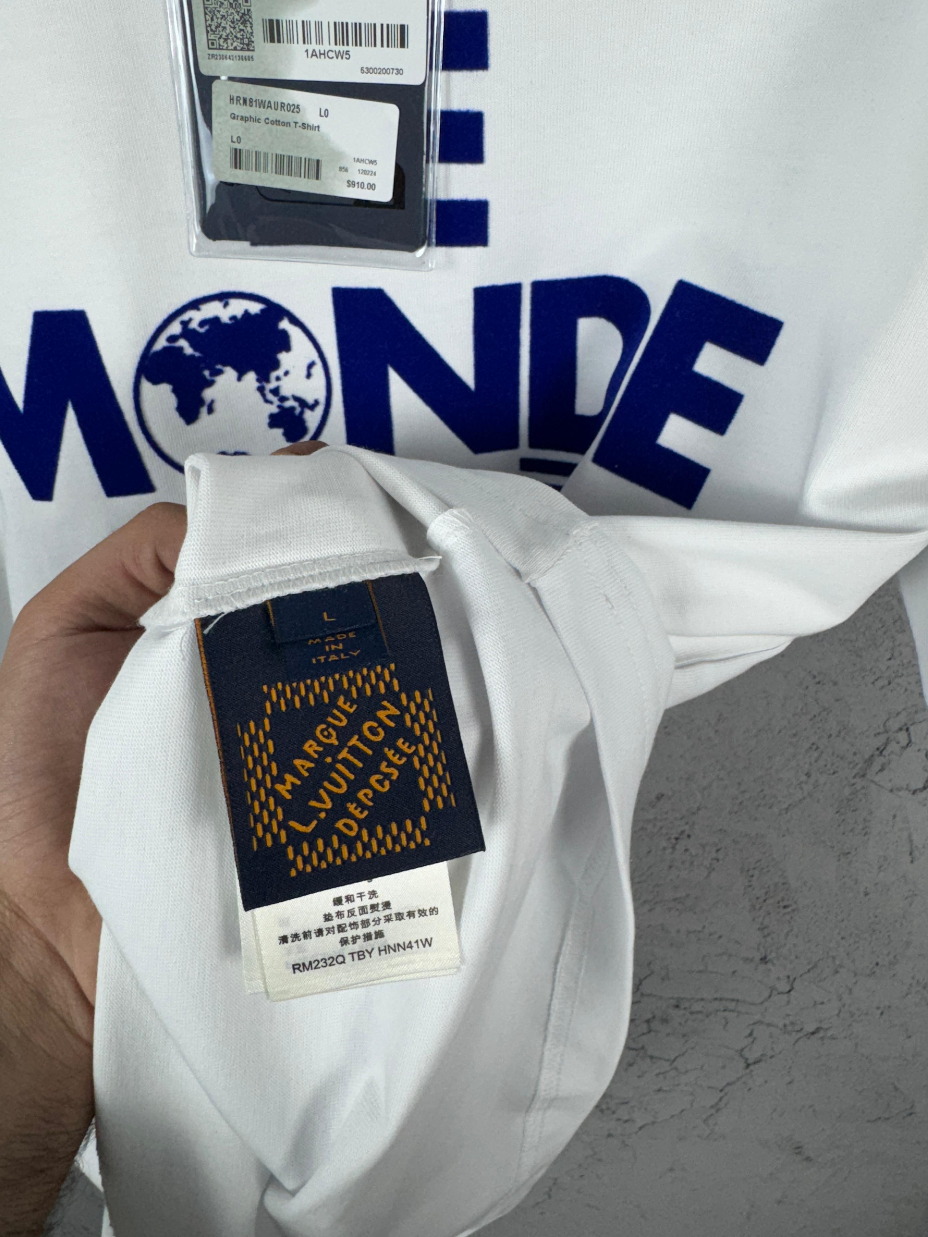 L New Season Luxury Top Quality Custom Blue Lettering Printed Design White T-Shirt