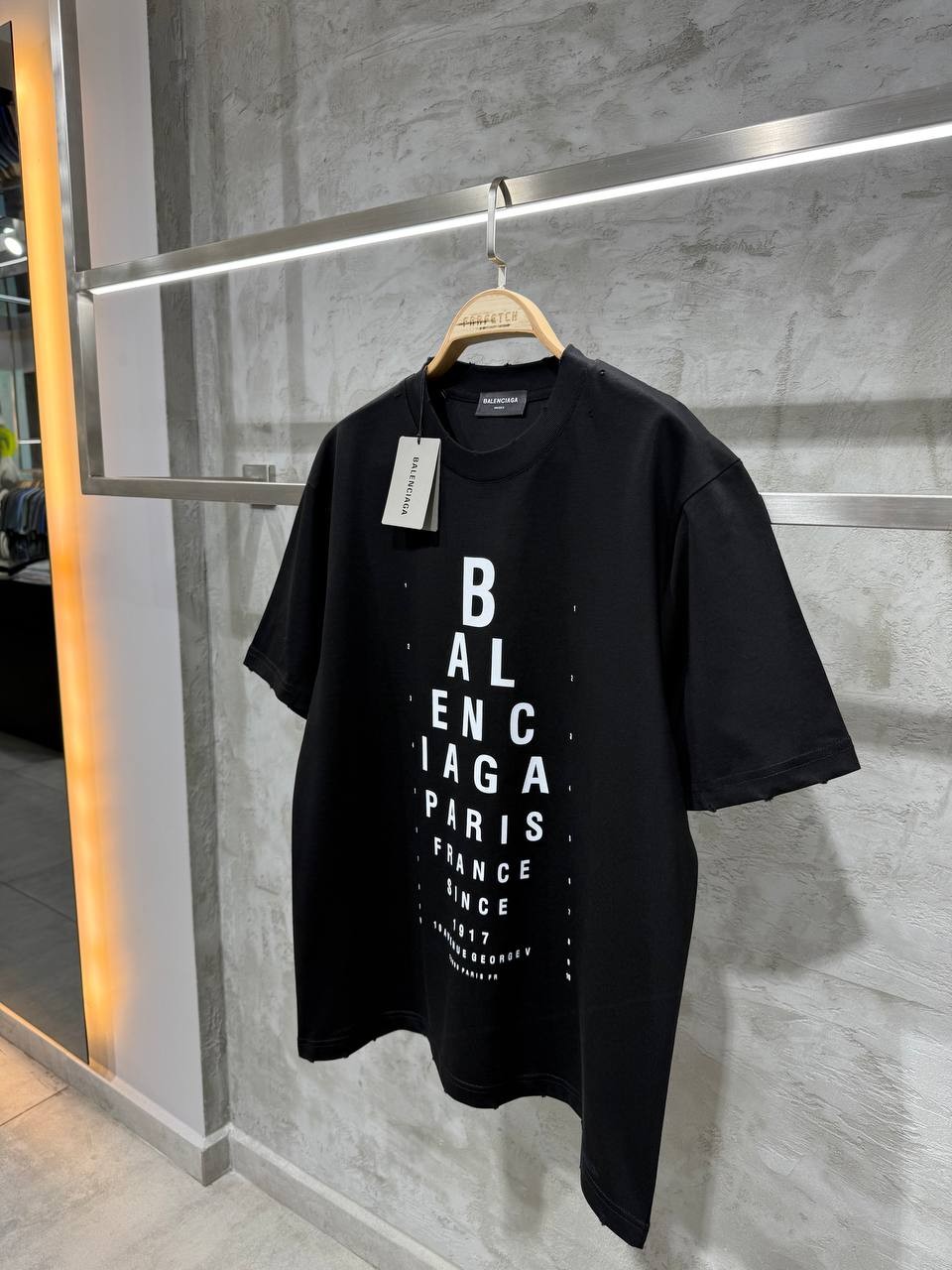 BB Luxury Vertical Lettering Design Black & White T-shirt - Black